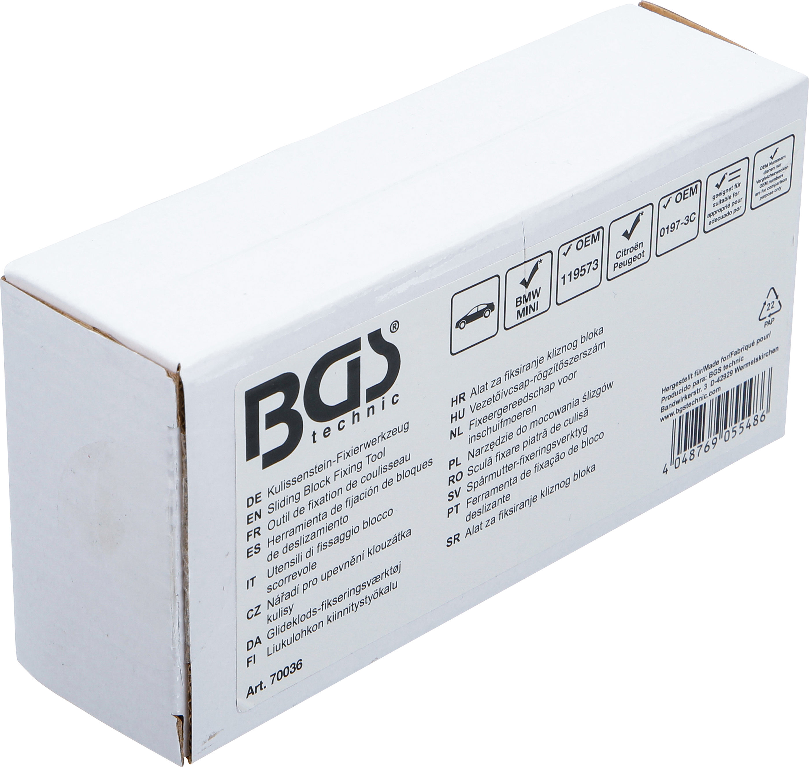 BGS Kulissenstein-Fixierwerkzeug | für BMW, MINI, Citroën, Peugeot