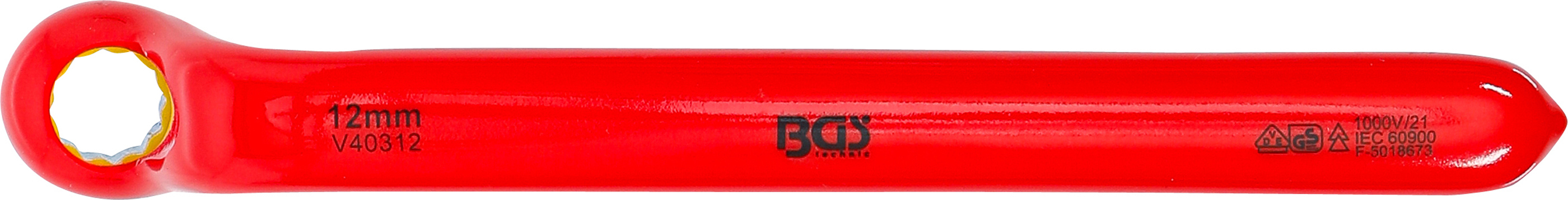 BGS VDE-Einringschlüssel | tief gekröpft | SW 12 mm BGS VDE-Einringschlüssel | tief gekröpft | SW 12 mm