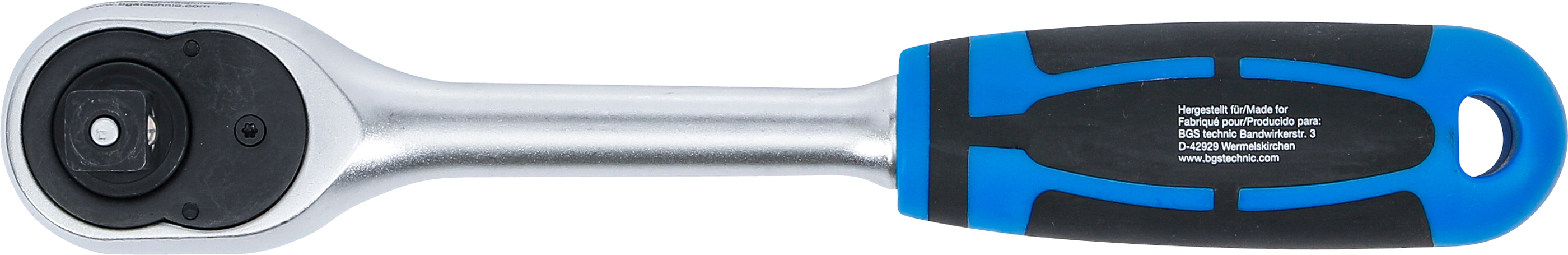 BGS Umschaltknarre | gerade Ausführung | feinverzahnt | Abtrieb Außenvierkant 12,5 mm (1/2")