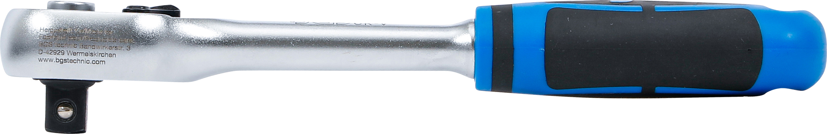 BGS Umschaltknarre | gerade Ausführung | feinverzahnt | Abtrieb Außenvierkant 12,5 mm (1/2")