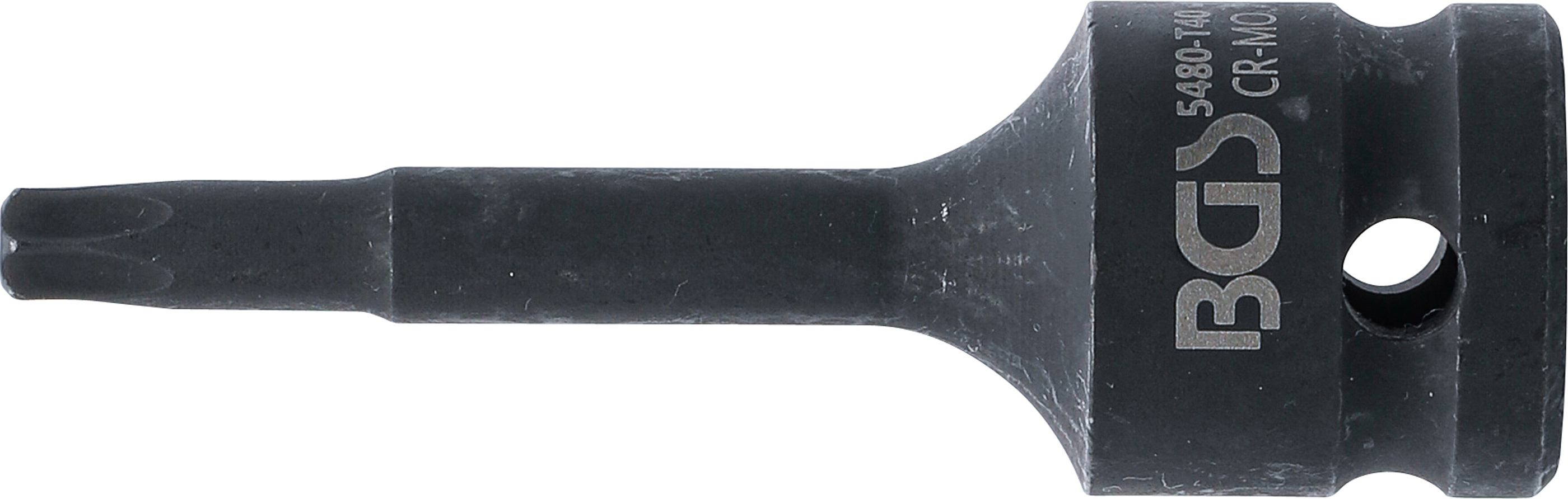 BGS Kraft-Bit-Einsatz | Länge 75 mm | Antrieb Innenvierkant 12,5 mm (1/2") | T-Profil (für Torx) T40