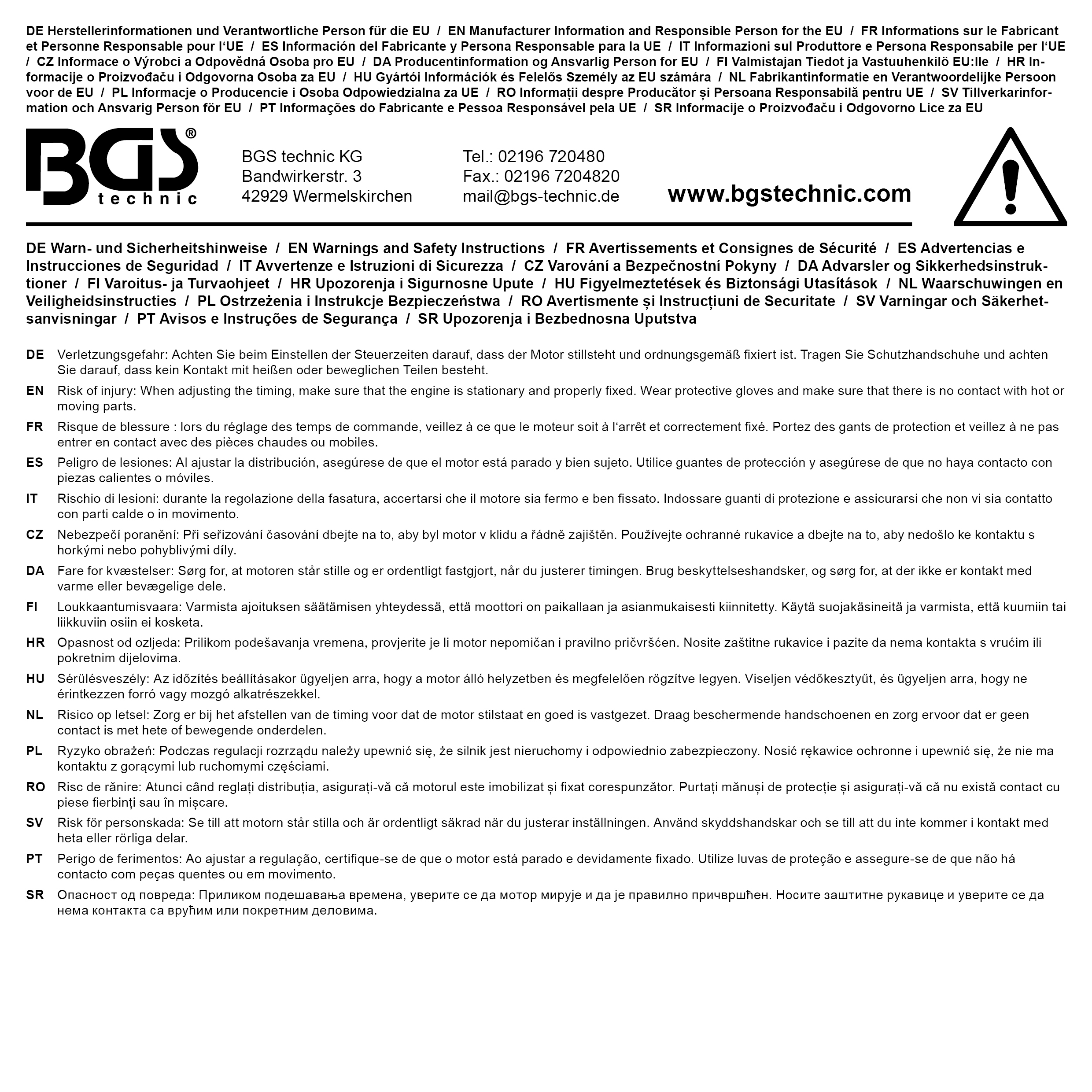 BGS Kurbelwellen-Fixierdorn | für Ford | für Art. 8156