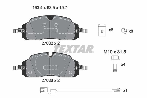 Bremsbelagsatz, Scheibenbremse