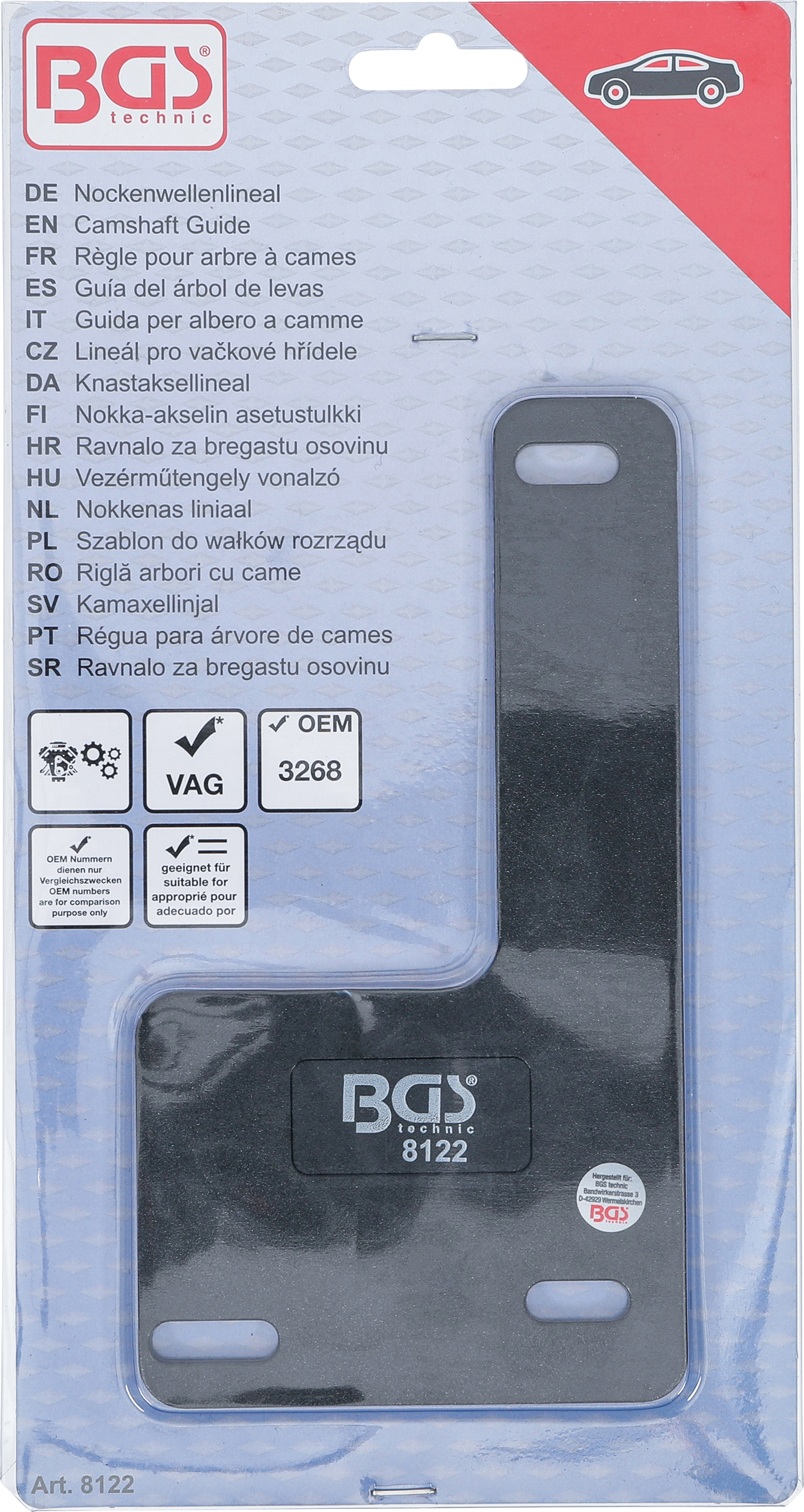 BGS Nockenwellenlineal | für VW, Audi | 170 mm