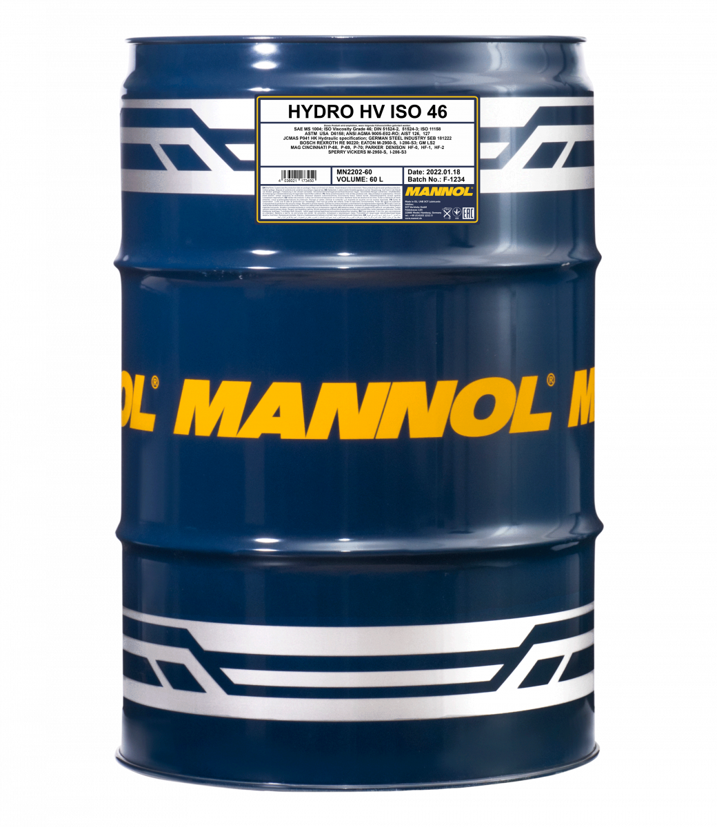Mannol 2202 Hydro HV ISO 46 Hydrauliköl 60 Liter