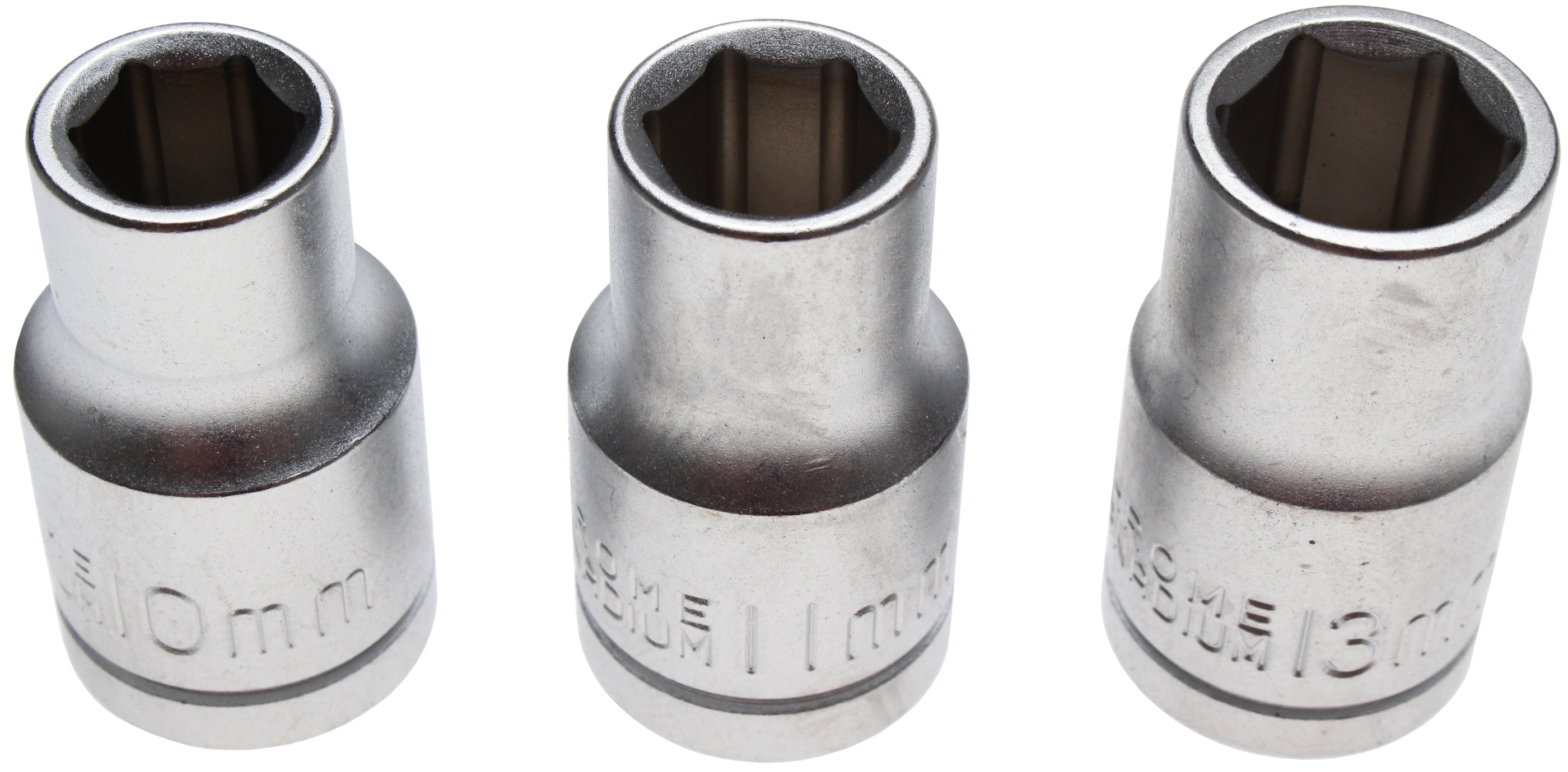 BGS Steckschlüsseleinsatz-Satz | Antrieb 12,5 mm (1/2") | SW 10 - 11 - 13 mm | 3-tlg.