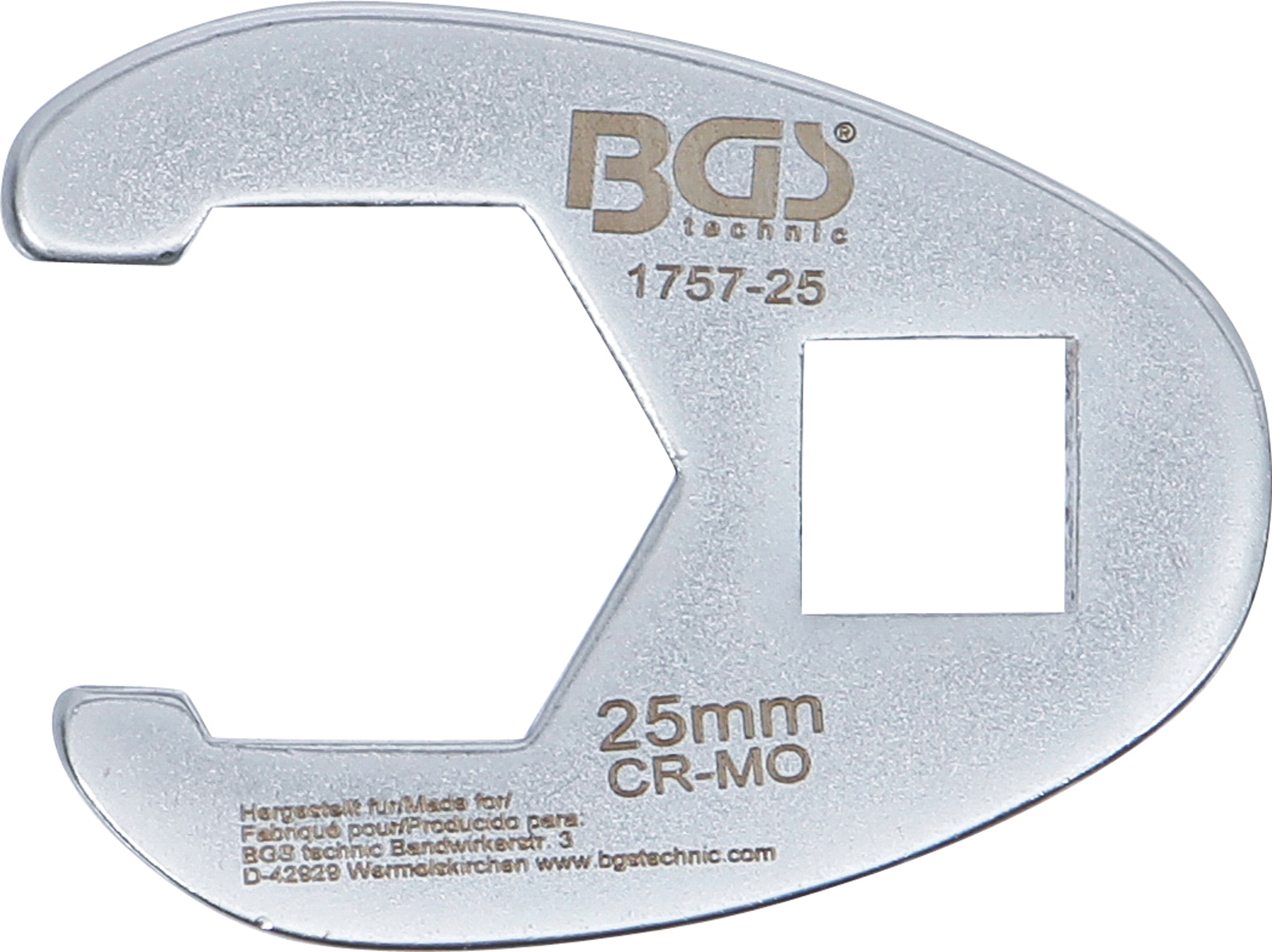 BGS Hahnenfußschlüssel | Antrieb Innenvierkant 12,5 mm (1/2") | SW 25 mm