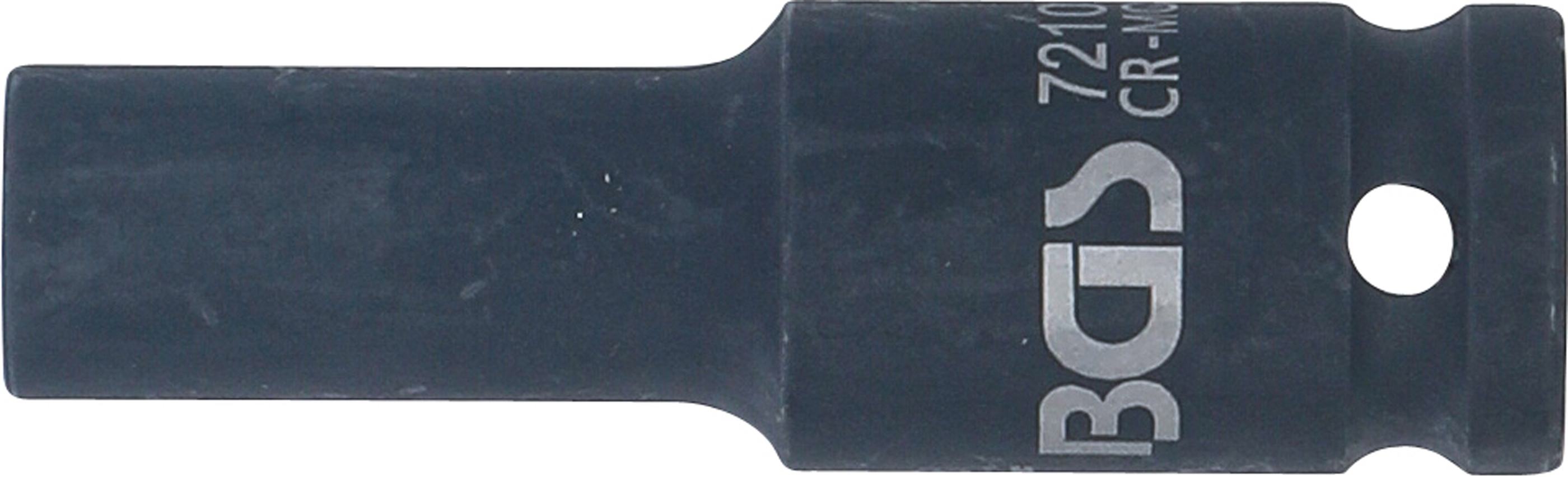 BGS Kraft-Steckschlüssel-Einsatz Sechskant, tief | Antrieb Innenvierkant 12,5 mm (1/2") | SW 10 mm