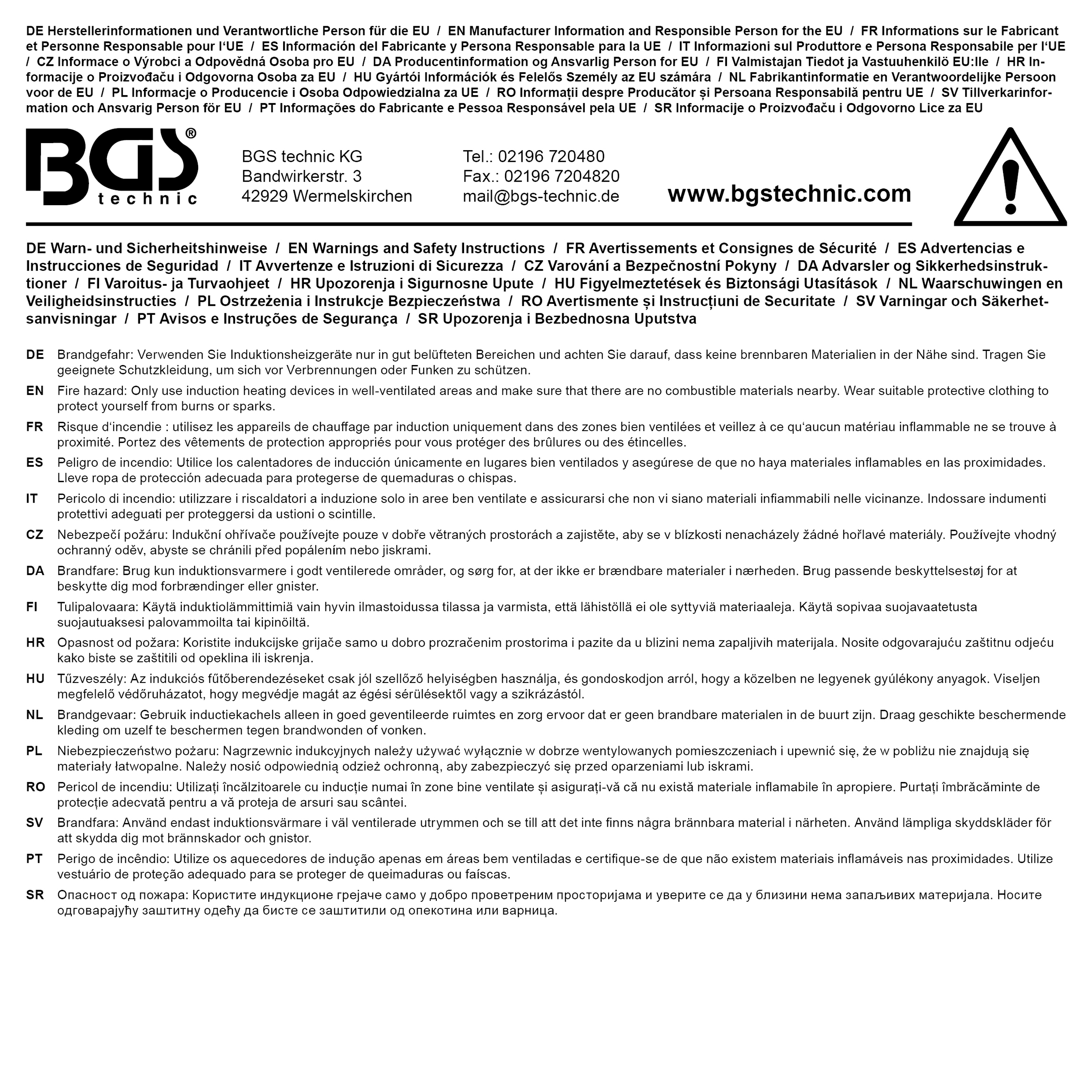 BGS Induktions-Spule für Induktionsheizgerät | für Spurstangen | 65 mm | für Art. 2169, 3390, 3391