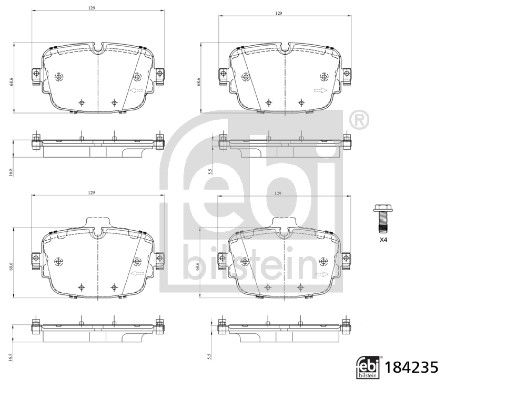 Bremsbelagsatz, Scheibenbremse