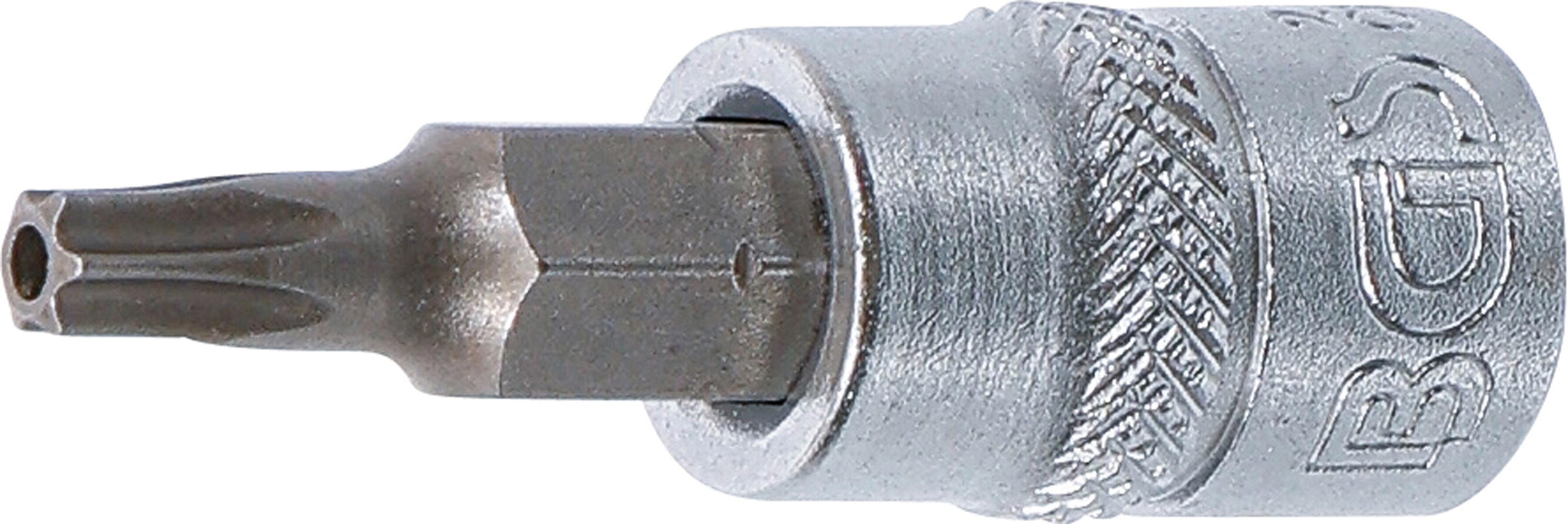 BGS Bit-Einsatz | Antrieb Innenvierkant 6,3 mm (1/4") | T-Profil (für Torx) mit Bohrung T20