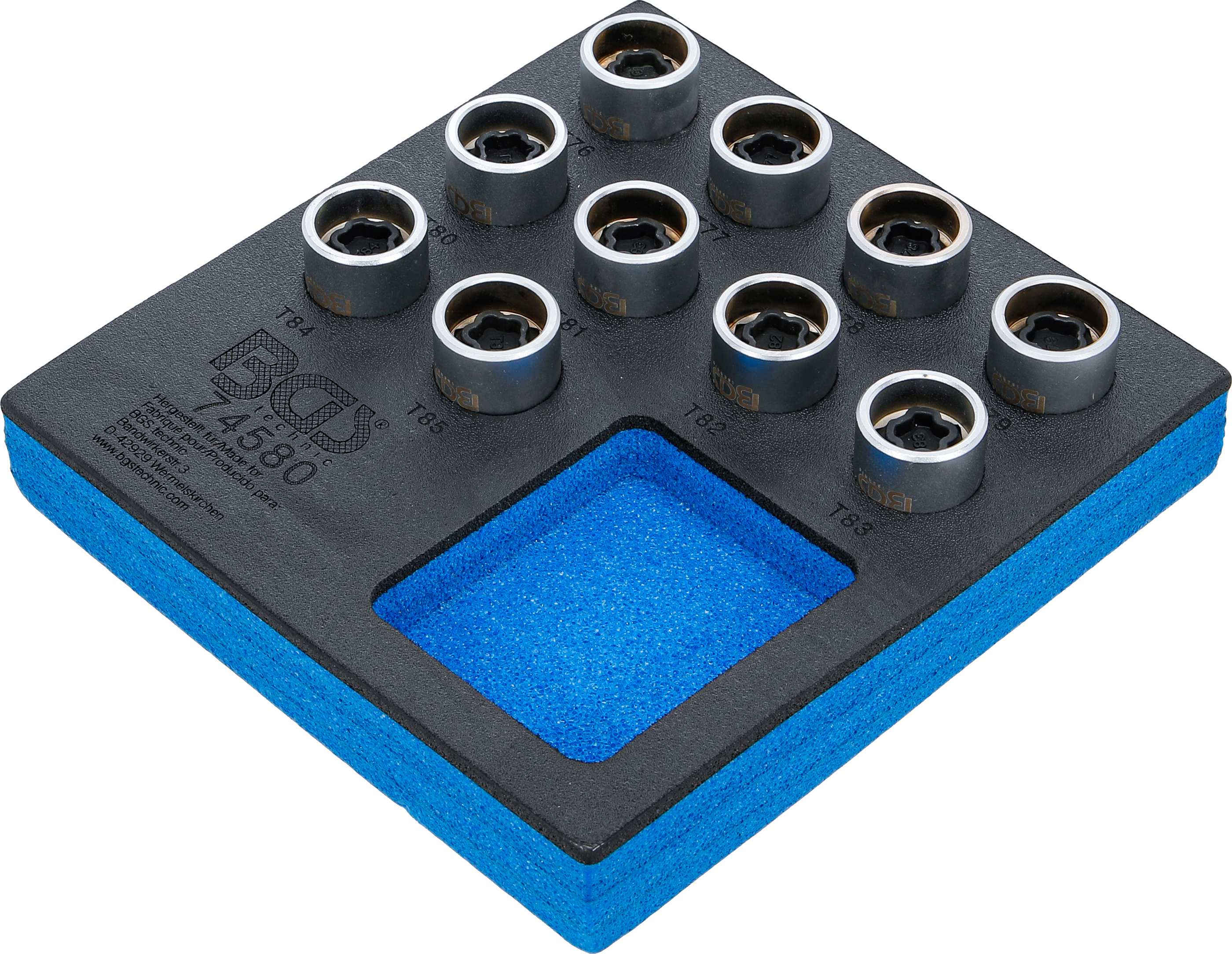 BGS Werkstattwageneinlage 1/6: Felgenschloss-Werkzeug-Satz für Tesla | 10-tlg.