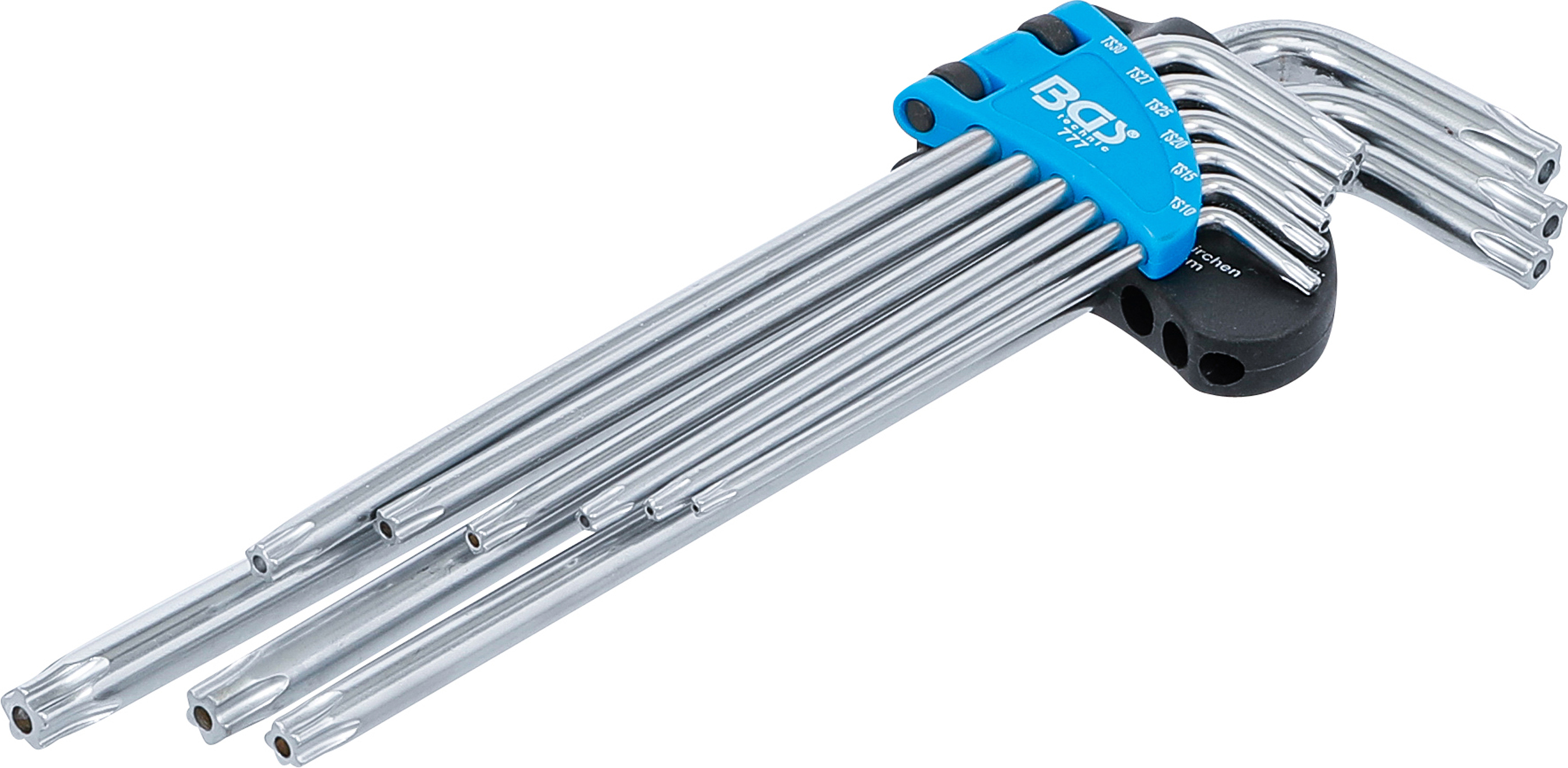 BGS Winkelschlüssel-Satz | extra lang | TS-Profil (für Torx Plus) TS10 - TS50 | 9-tlg.