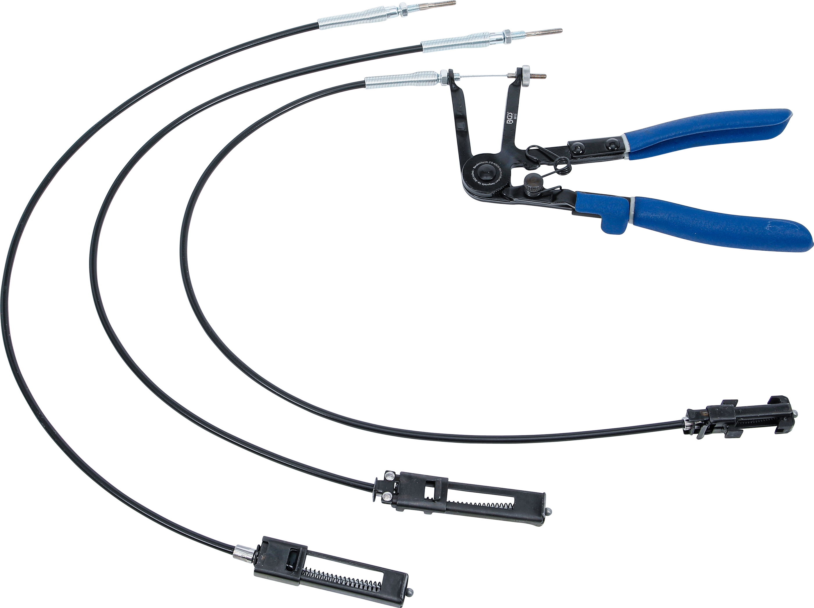 BGS Schlauchklemmenzange | mit auswechselbaren Bowdenzügen | 635 - 670 mm