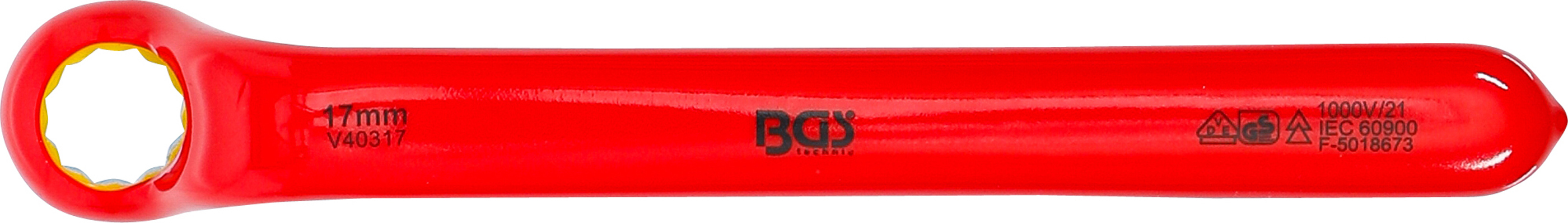 BGS VDE-Einringschlüssel | tief gekröpft | SW 17 mm