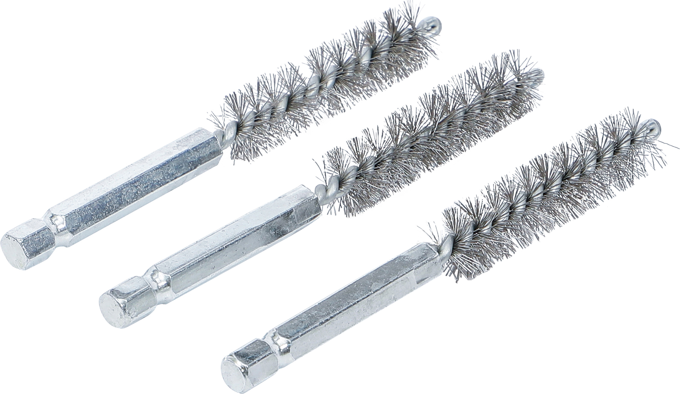 BGS Stahlbürste | 12 mm | Antrieb Außensechskant 6,3 mm (1/4") | 3-tlg.