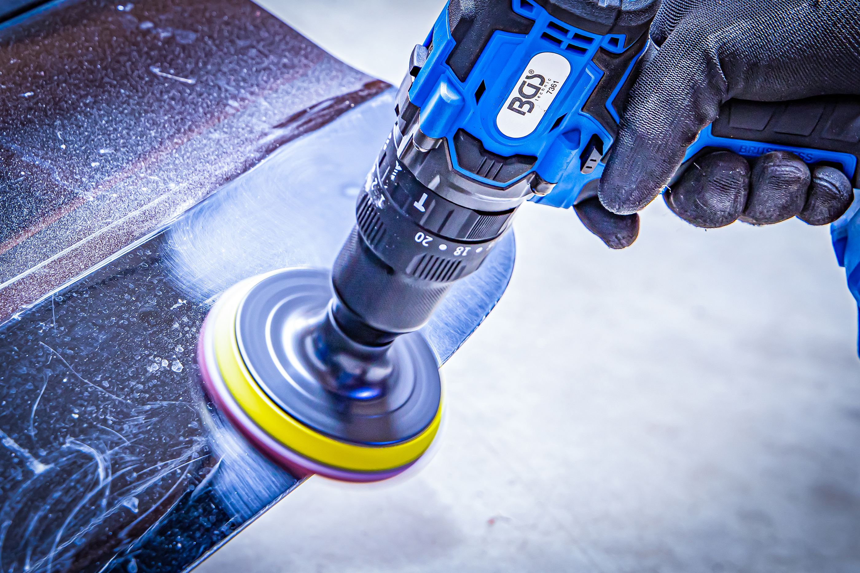 BGS Schleif-/ Polierscheiben und Bürstenaufsatz-Satz | für Bohrmaschinen | 16-tlg.