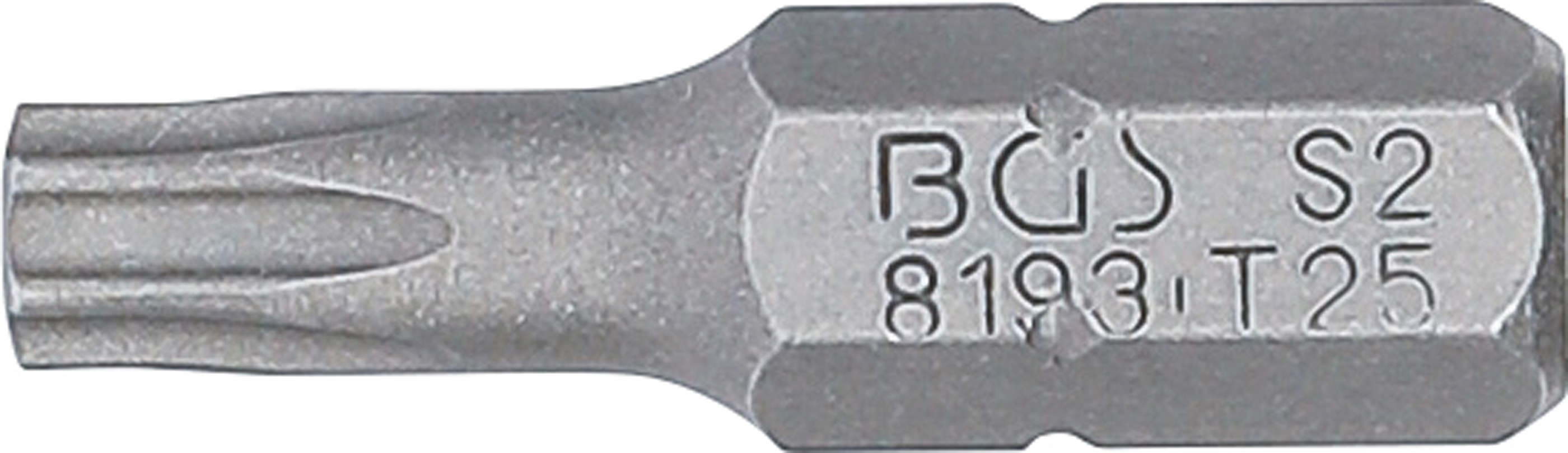 BGS Bit | Länge 25 mm | Antrieb Außensechskant 6,3 mm (1/4") | T-Profil (für Torx) T25