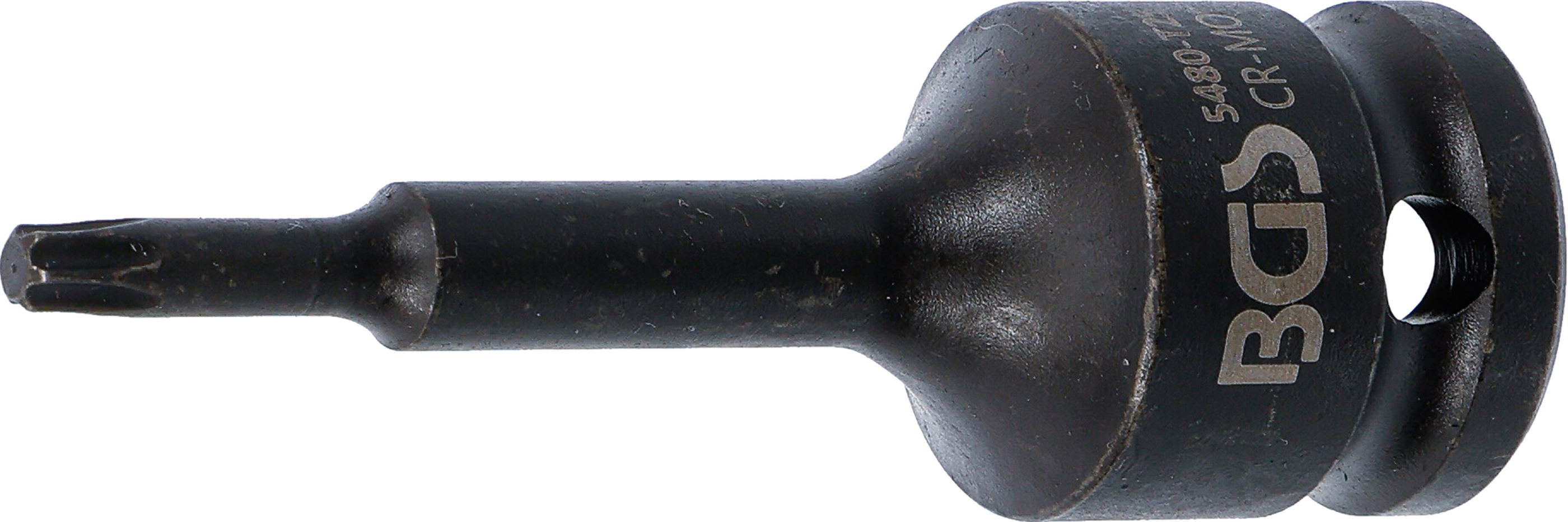 BGS Kraft-Bit-Einsatz | Länge 75 mm | Antrieb Innenvierkant 12,5 mm (1/2") | T-Profil (für Torx) T25