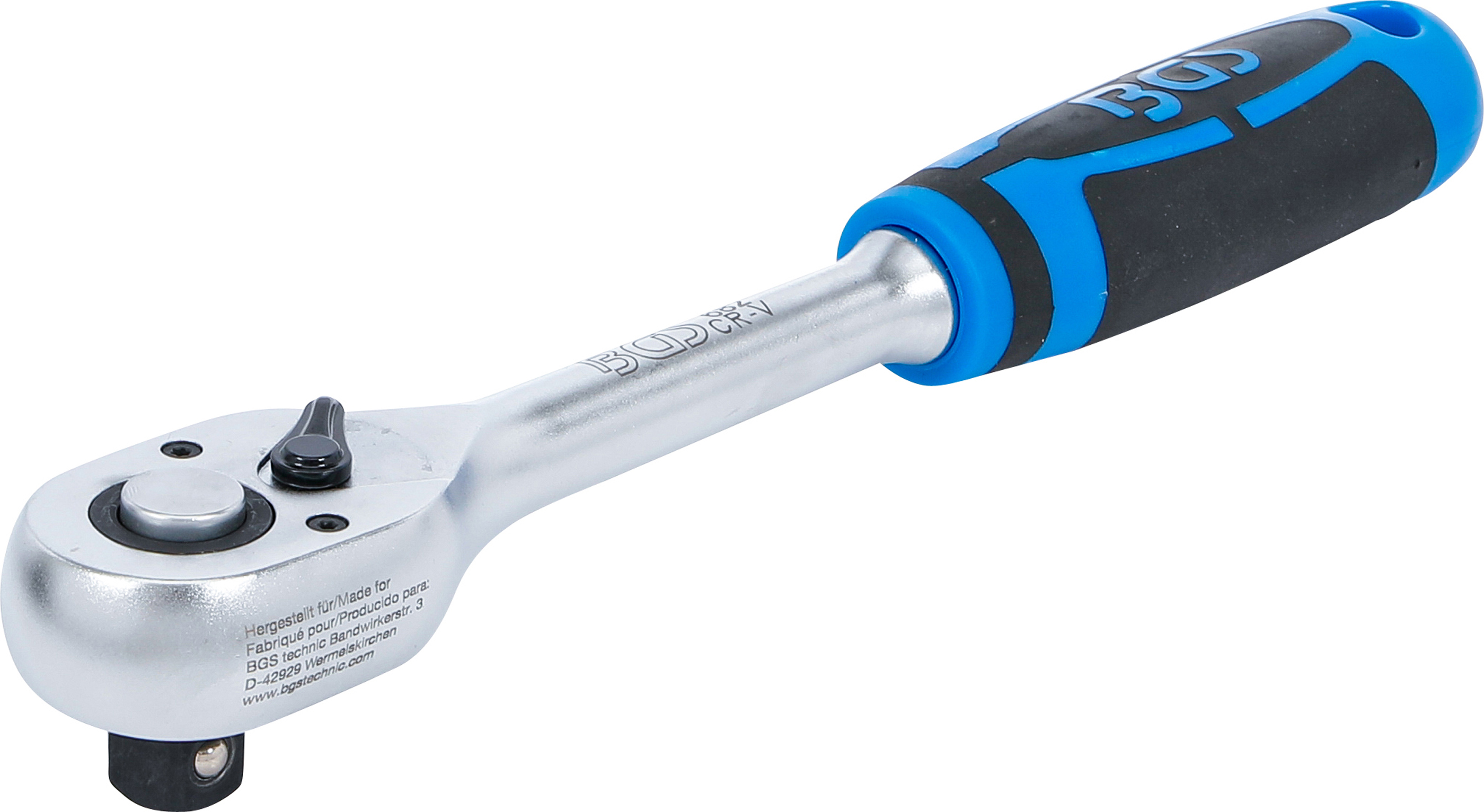 BGS Umschaltknarre | gerade Ausführung | feinverzahnt | Abtrieb Außenvierkant 12,5 mm (1/2")