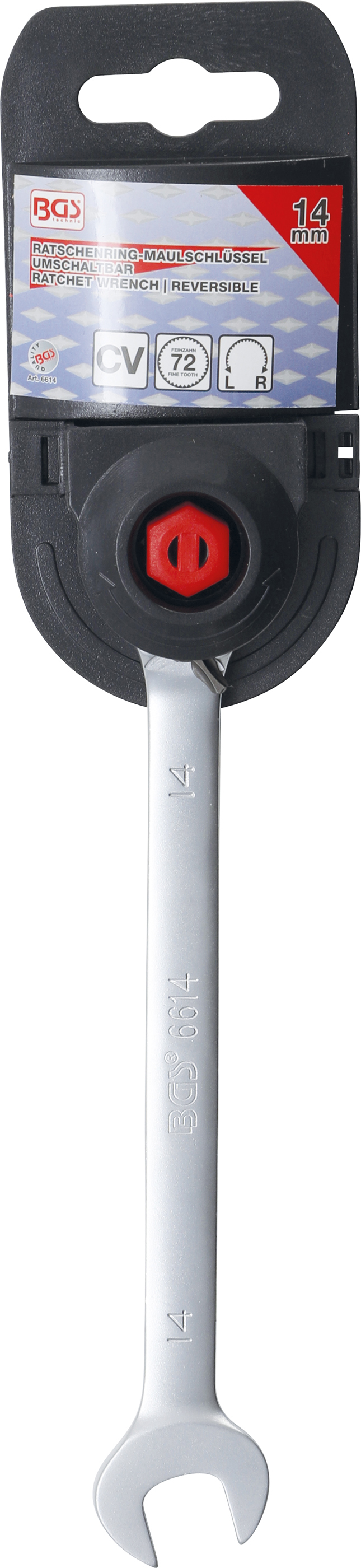 BGS Ratschenring-Maulschlüssel | umschaltbar | SW 14 mm