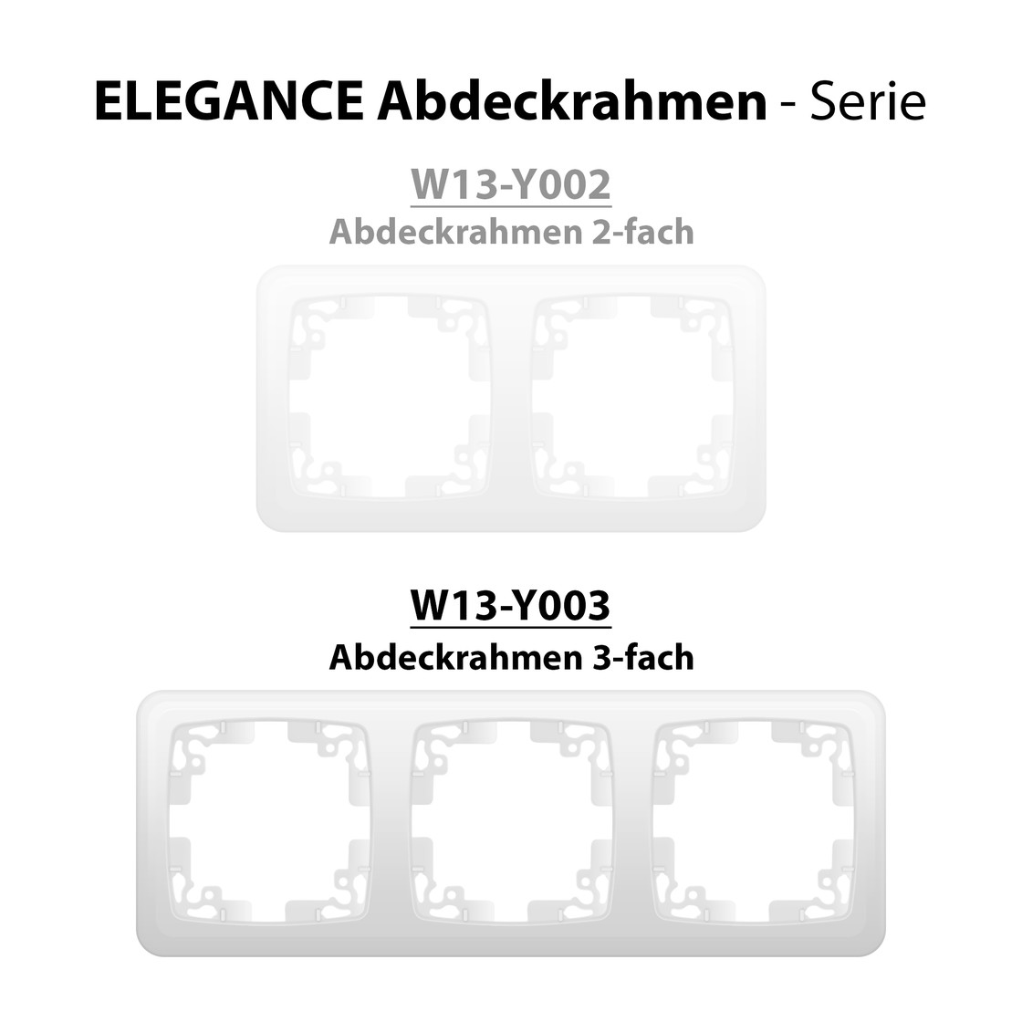 Arcas Elegance Abdeckrahmen 3fach Modell W13-Y003