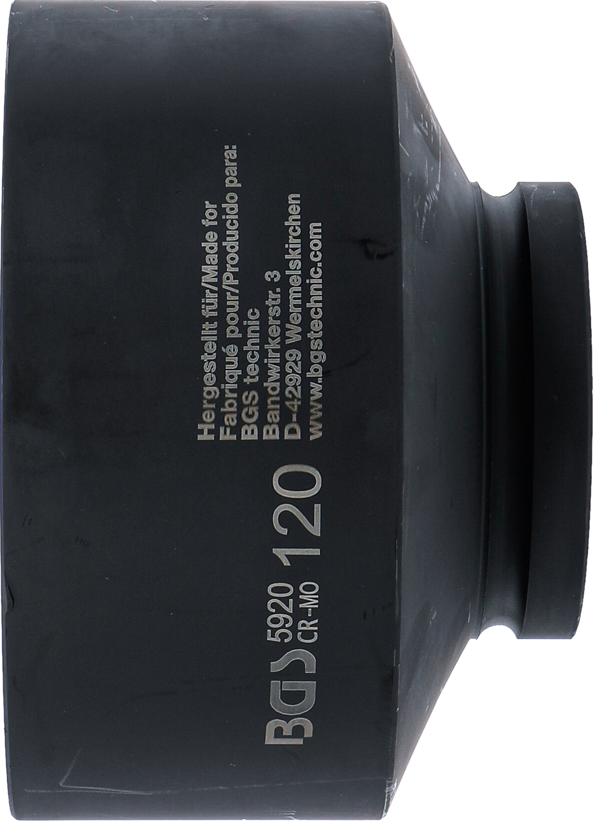 BGS Kraft-Steckschlüssel-Einsatz Sechskant | Antrieb Innenvierkant 25 mm (1") | SW 120 mm