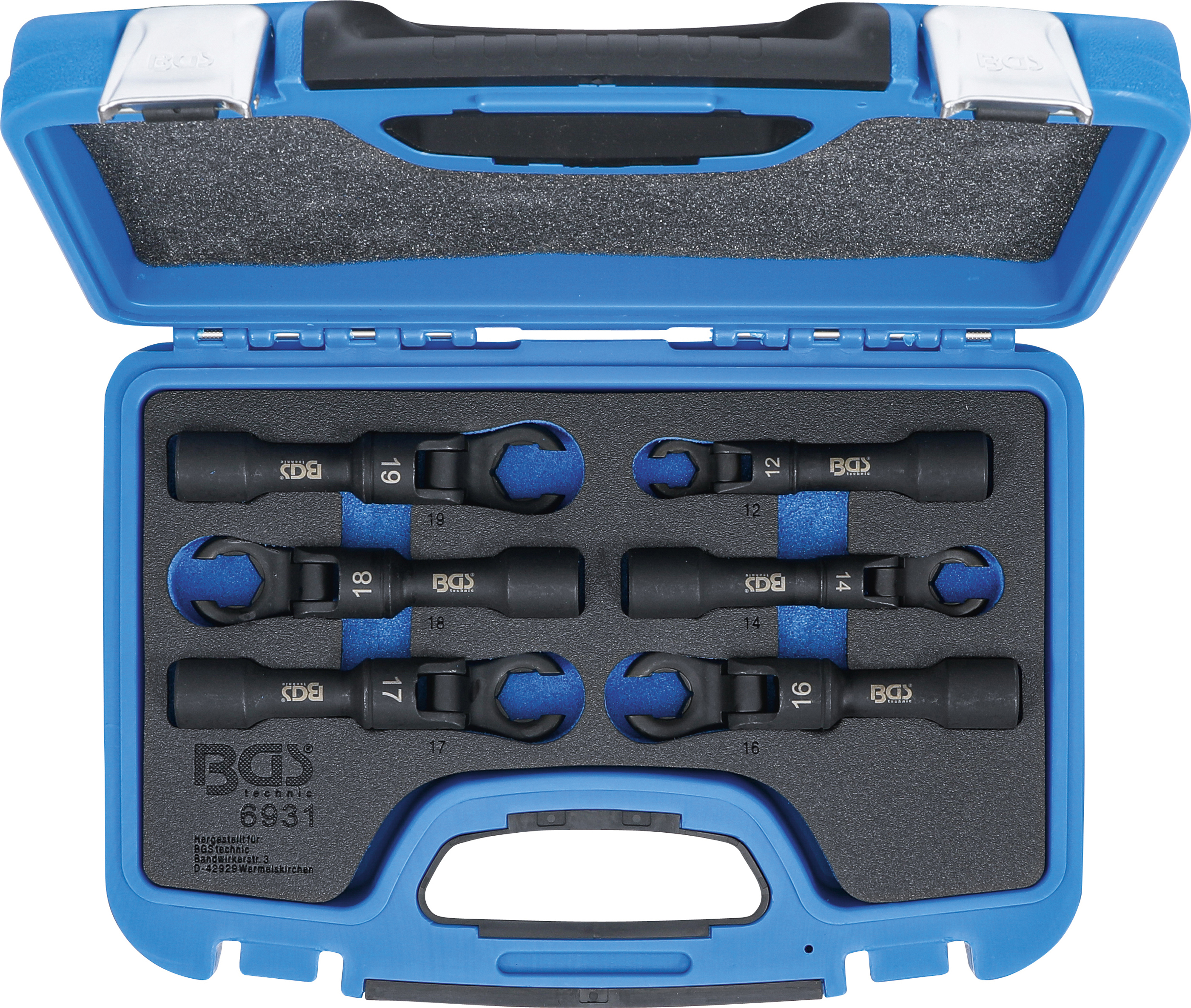 BGS Hahnenfußschlüssel-Satz | Antrieb Innenvierkant 12,5 mm (1/2") | flexibel | 6-tlg.