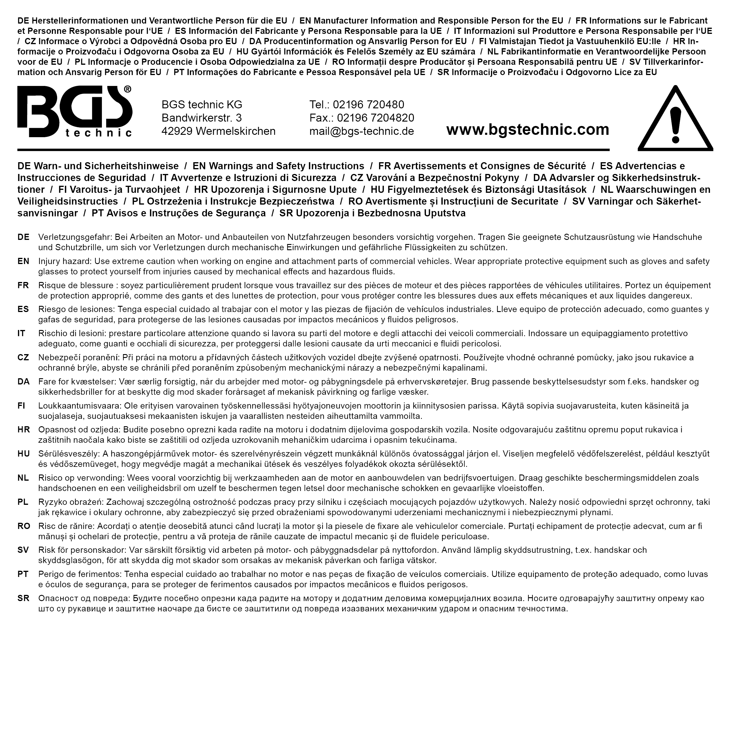 BGS Universal-Ventilfederspanner | für japanische Lkw-Motoren