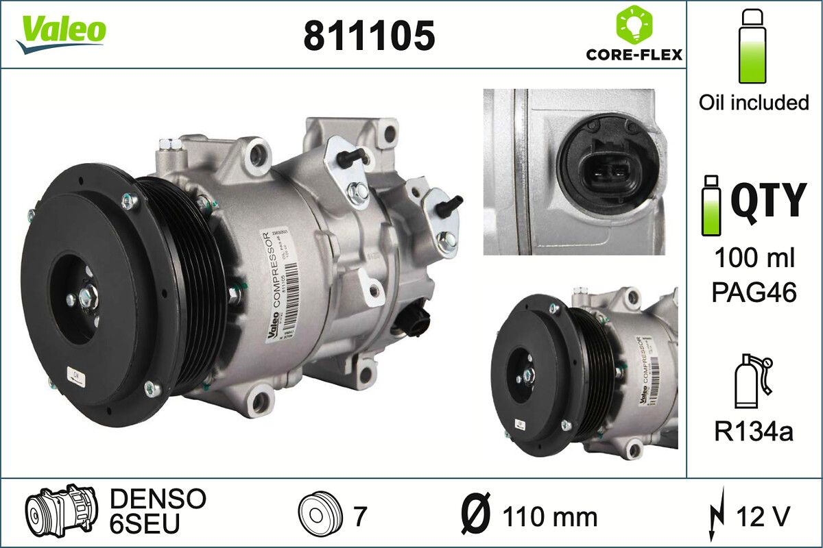 Klimakompressor passt zu: TOYOTA ALPHARD / VELLFIRE, CAMRY, PREVIA III, RAV 4 III 2.4/3.5 10.05-
