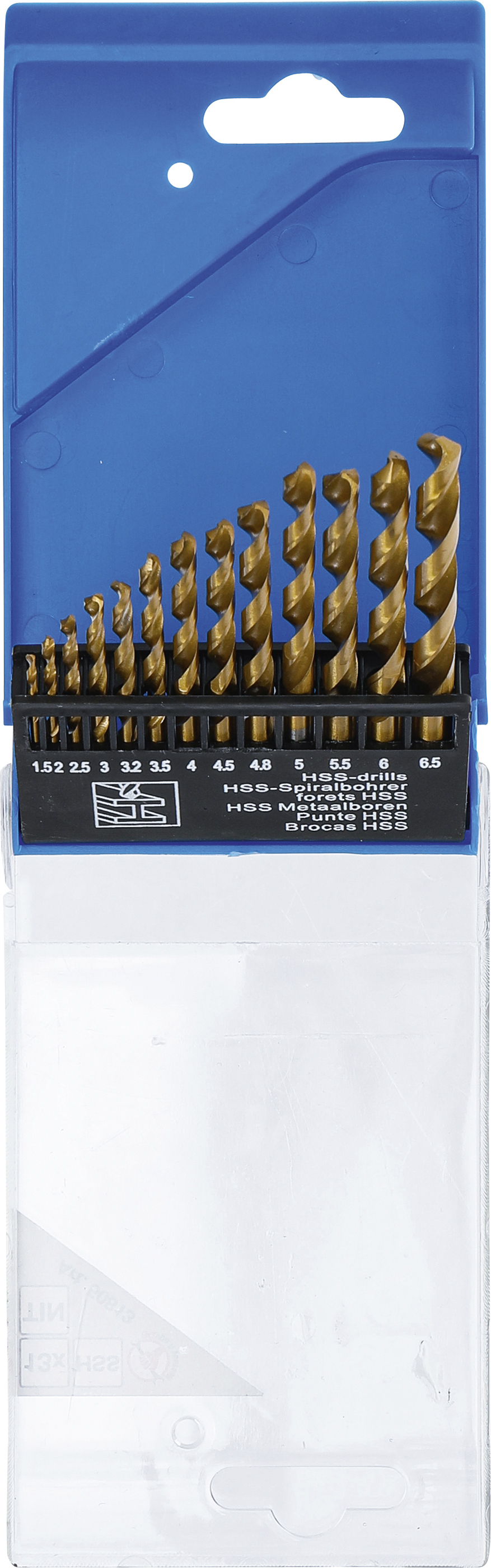 BGS HSS-Spiralbohrer-Satz | titan-nitriert | 1,5 - 6,5 mm | 13-tlg.