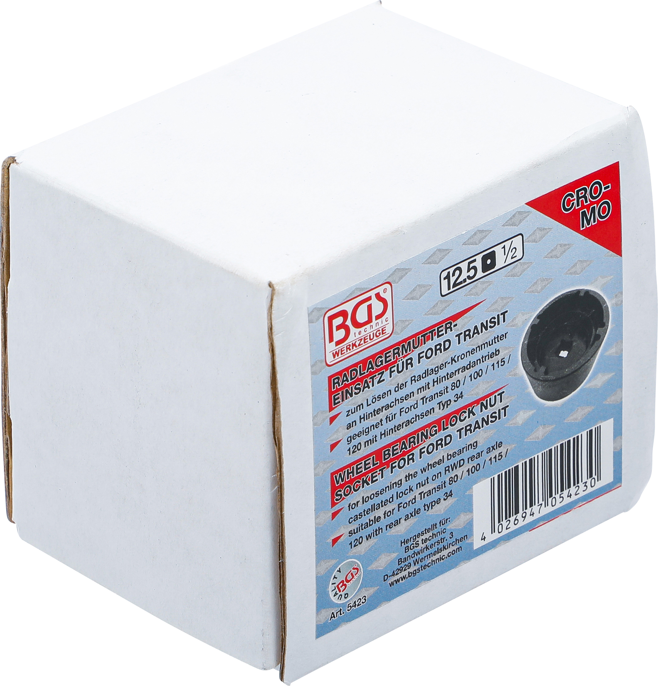 BGS Nutmutternschlüssel | Zapfen innen liegend | für Ford Transit mit Achsen-Typ 34