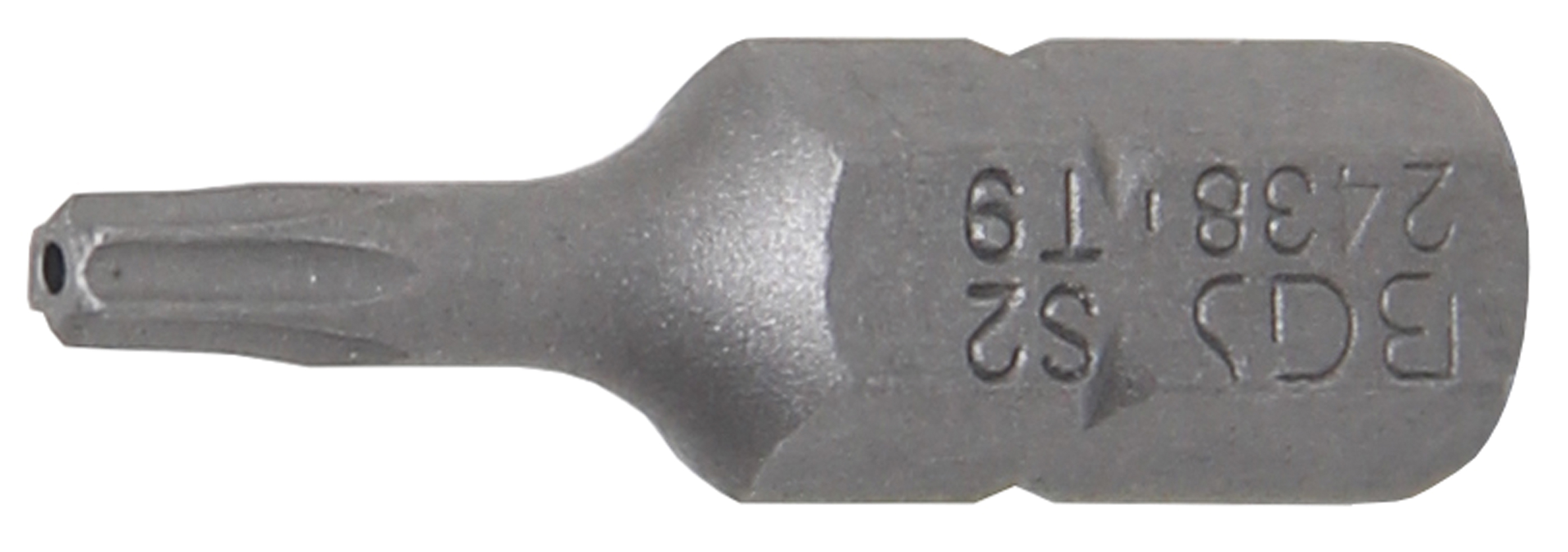 BGS Bit | Länge 25 mm | Antrieb Außensechskant 6,3 mm (1/4") | T-Profil (für Torx) mit Bohrung T9