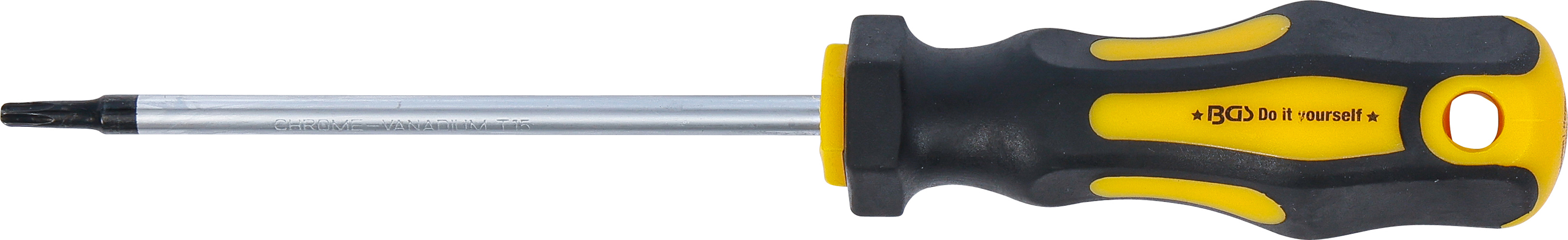 BGS Schraubendreher | T-Profil (für Torx) T15 | Klingenlänge 100 mm
