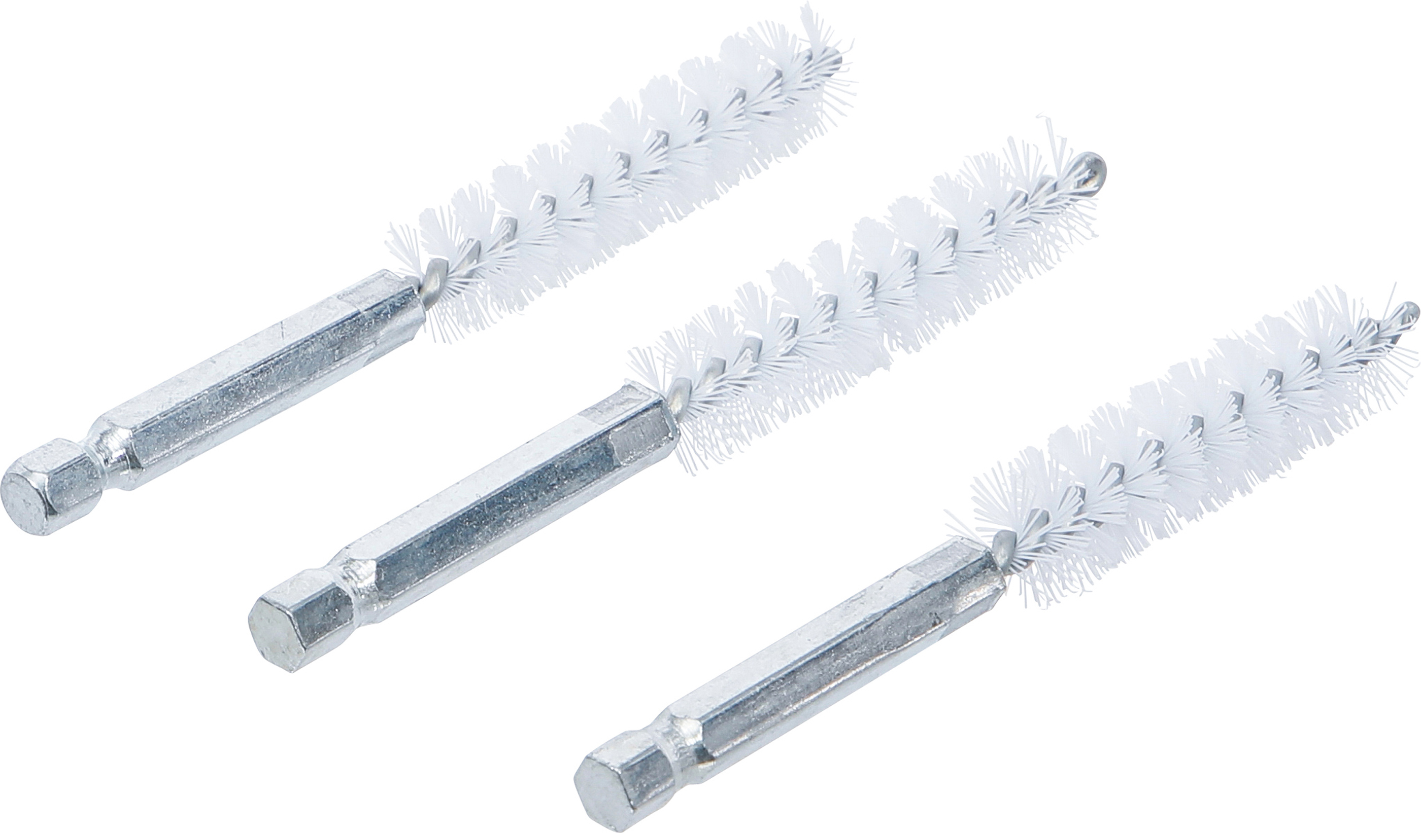 BGS Nylonbürste | 12 mm | Antrieb Außensechskant 6,3 mm (1/4") | 3-tlg.