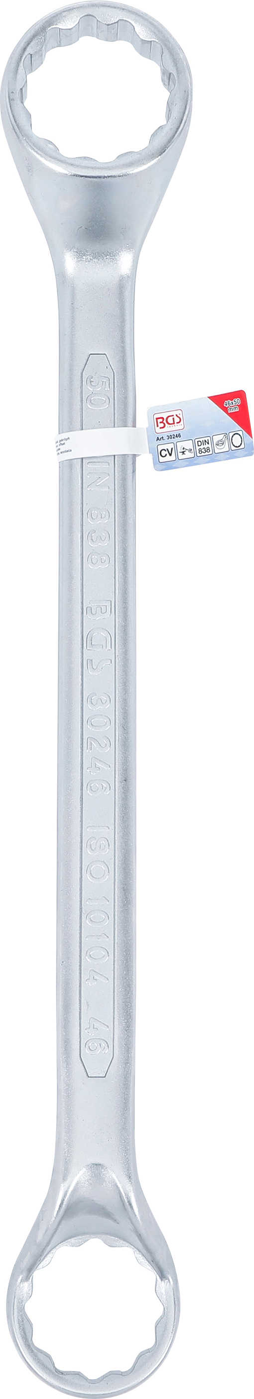 BGS Doppel-Ringschlüssel | tief gekröpft | SW 46 x 50 mm BGS Doppel-Ringschlüssel | tief gekröpft | SW 46 x 50 mm