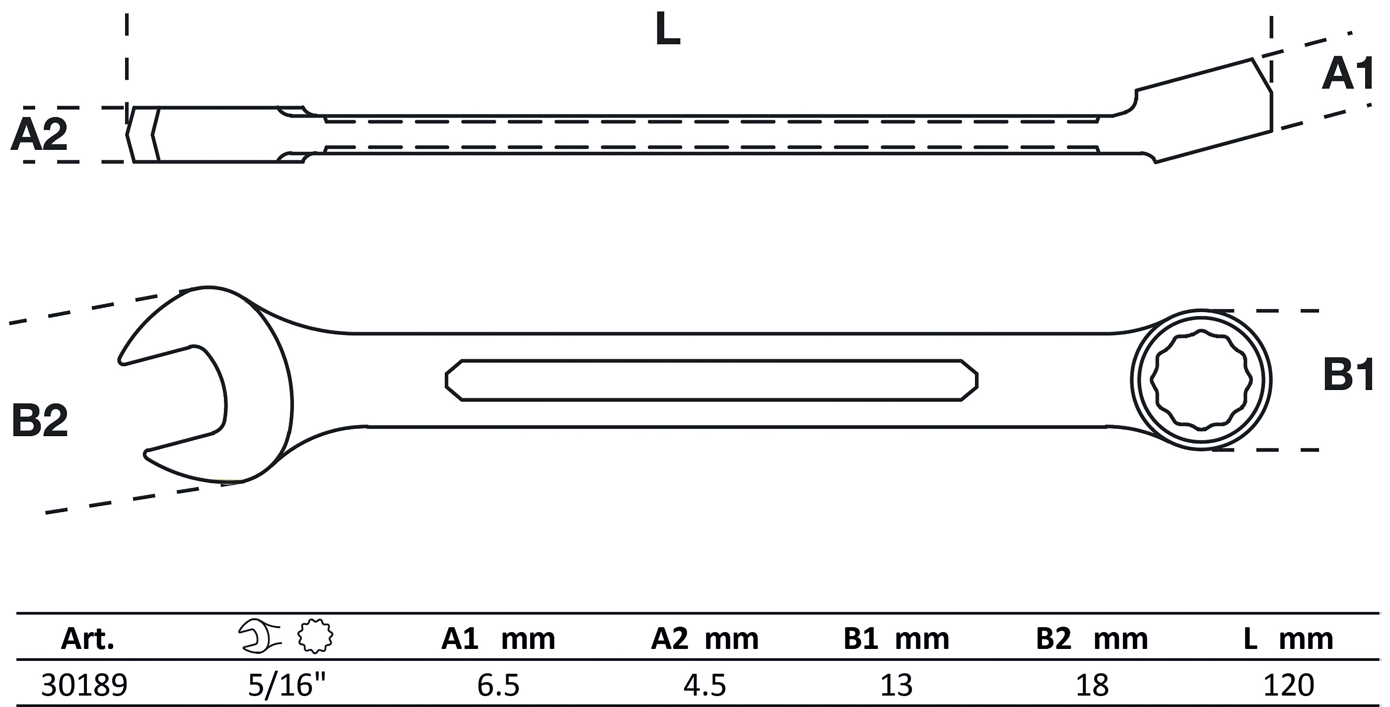 BGS Maul-Ringschlüssel | SW 5/16"