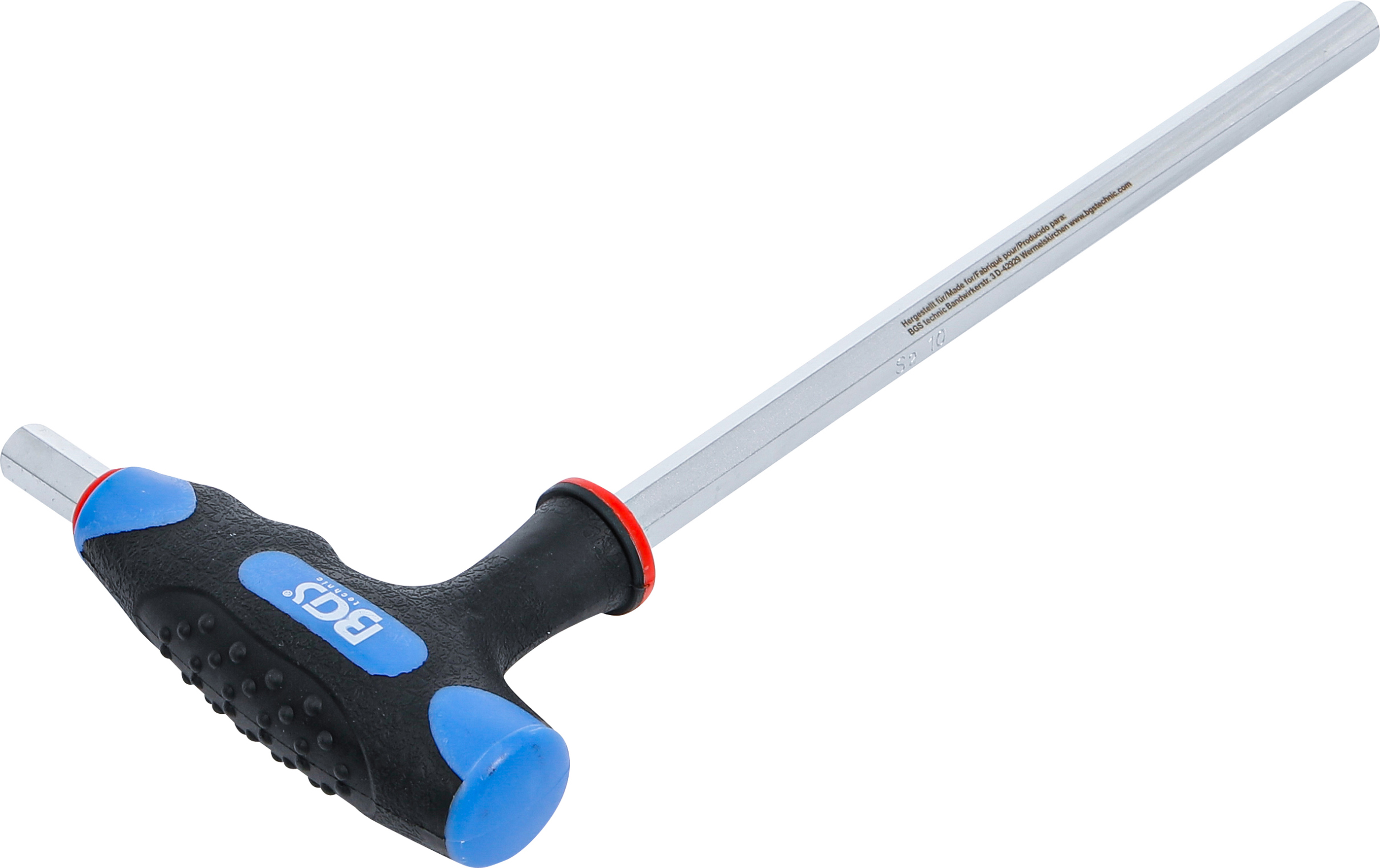 BGS Schraubendreher mit T-Griff und seitlicher Klinge | Innensechskant 10 mm