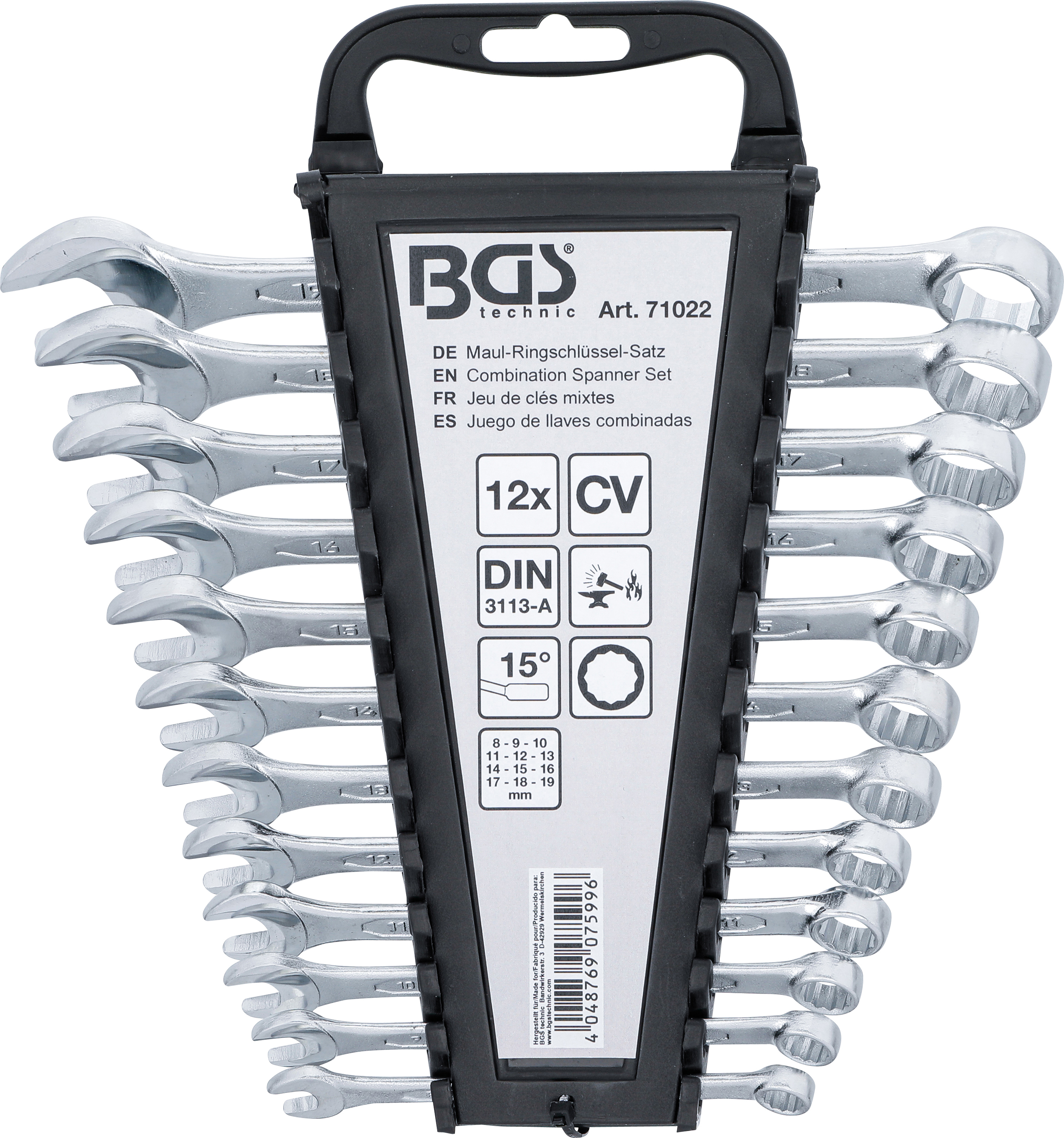 BGS Maul-Ringschlüssel-Satz | SW 8 - 19 mm | 12-tlg.