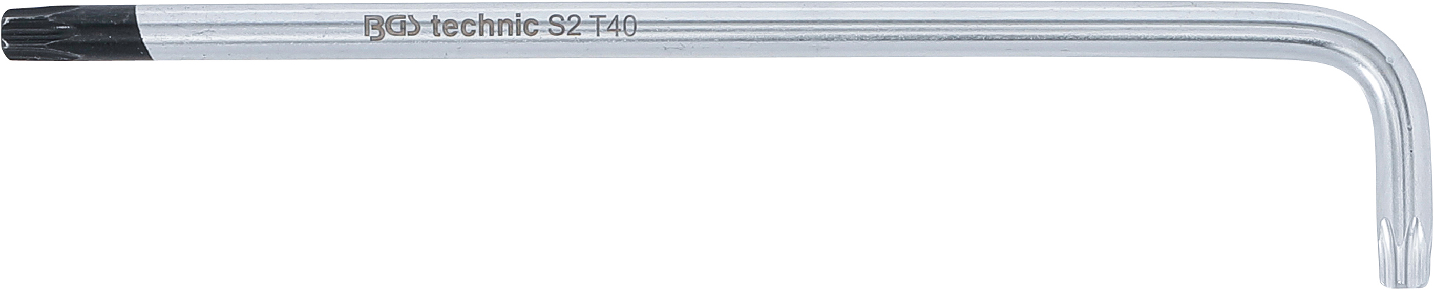BGS Winkelschlüssel | extra lang | T-Profil (für Torx) mit/ohne Bohrung T40