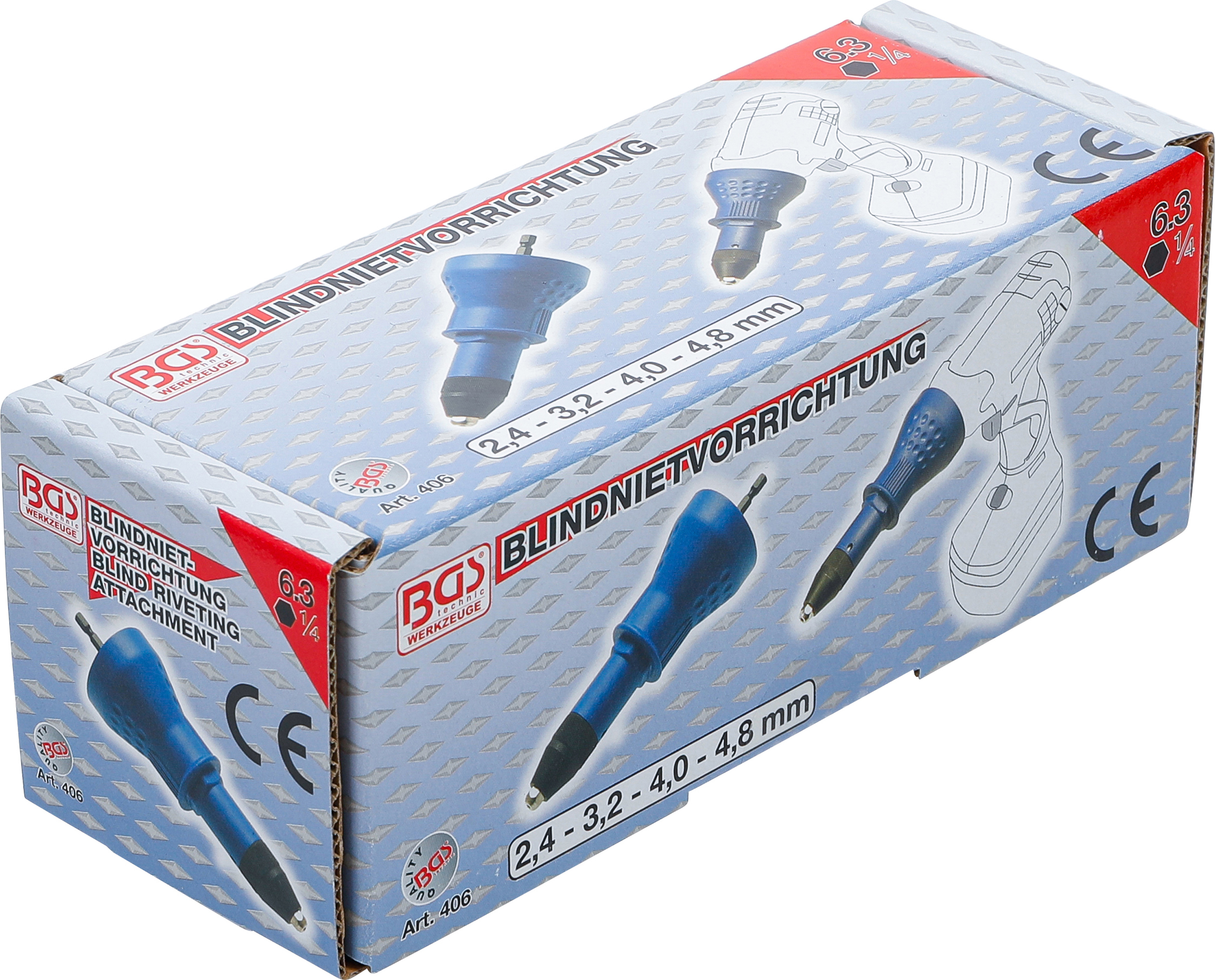 BGS Blindnietvorrichtung | 2,4 - 3,2 - 4,0 - 4,8 mm
