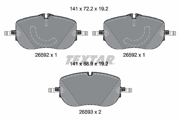 Bremsbelagsatz, Scheibenbremse