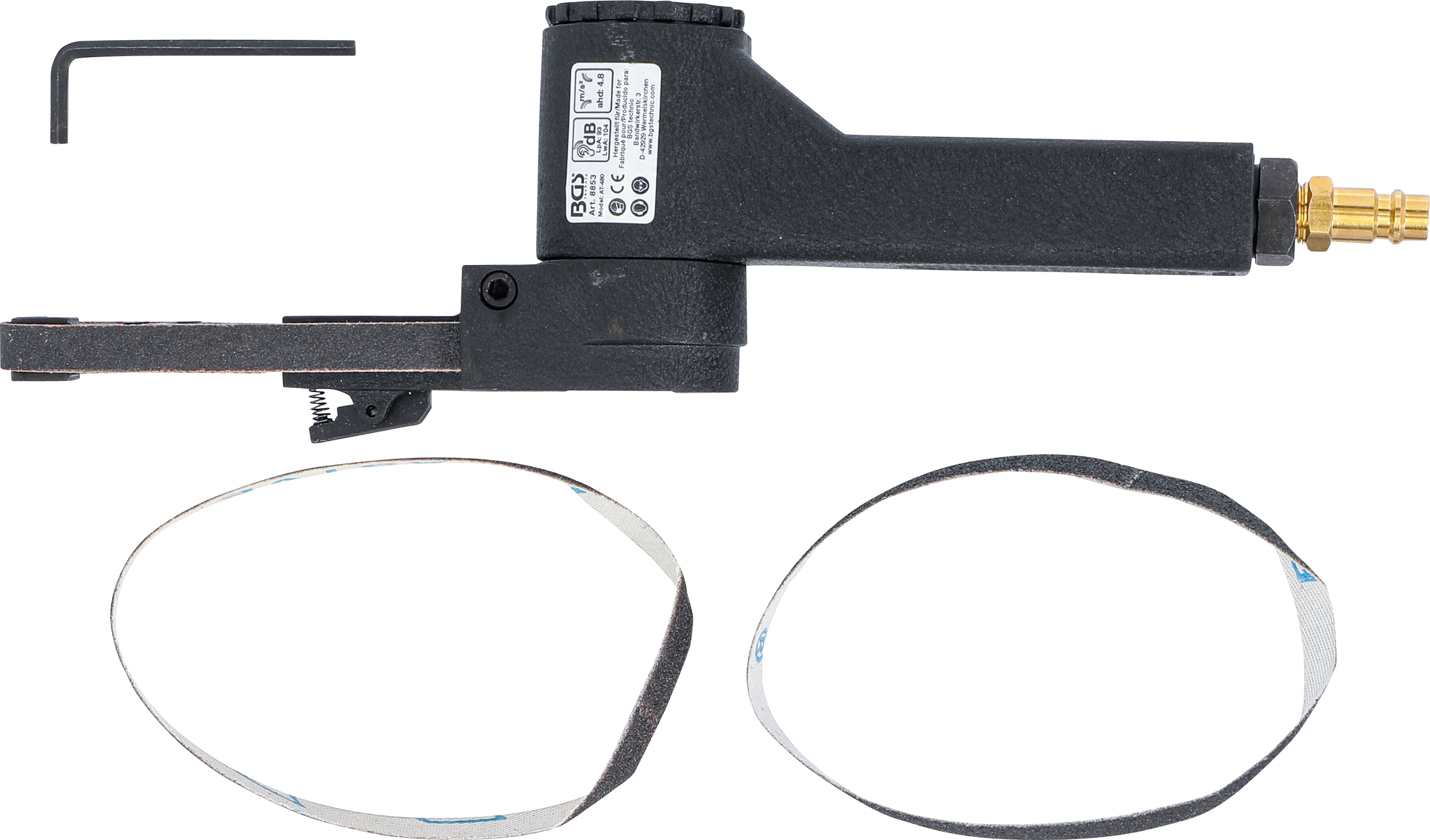 BGS Druckluft-Bandschleifer für 10 mm Schleifbänder