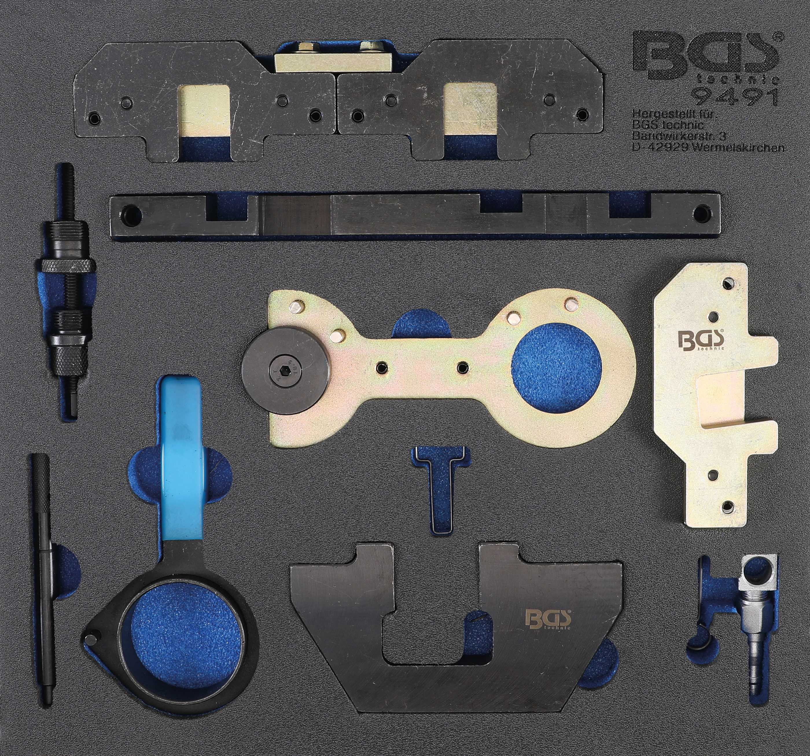 BGS Werkstattwageneinlage 2/3: Motor-Einstellwerkzeug-Satz | für BMW M40, M44, M50, M52, M54, M56