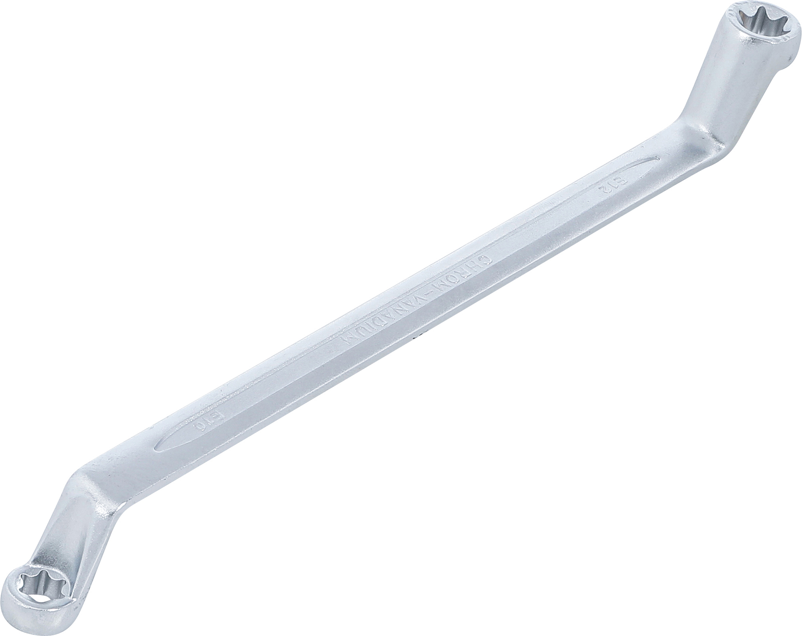 BGS Doppel-Ringschlüssel mit E-Profil-Ringköpfen | gekröpft | SW E10 x E12