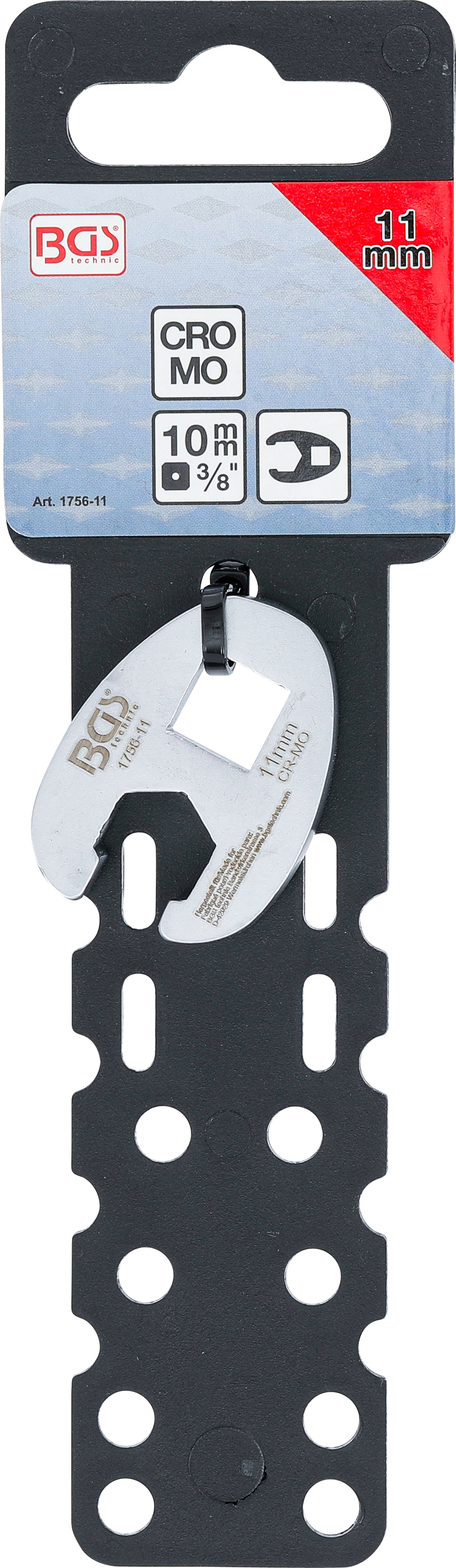 BGS Hahnenfußschlüssel | Antrieb Innenvierkant 10 mm (3/8") | SW 11 mm