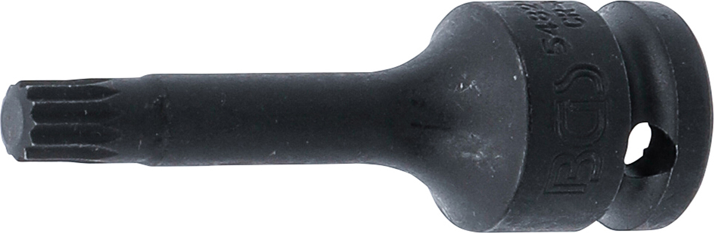 BGS Kraft-Bit-Einsatz | Länge 75 mm | Antrieb Innenvierkant 12,5 mm (1/2") | Innenvielzahn (für XZN) M9