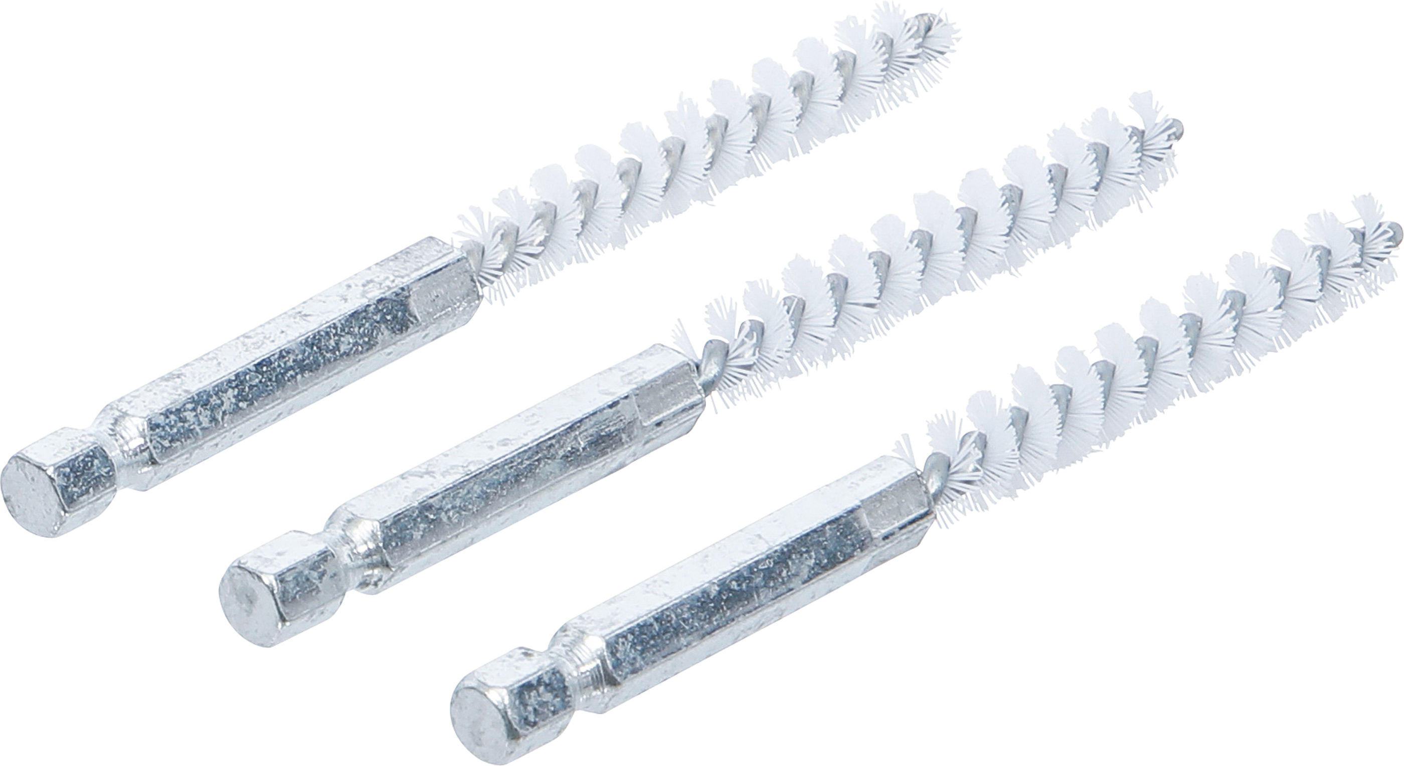 BGS Nylonbürste | 8 mm | Antrieb Außensechskant 6,3 mm (1/4") | 3-tlg.