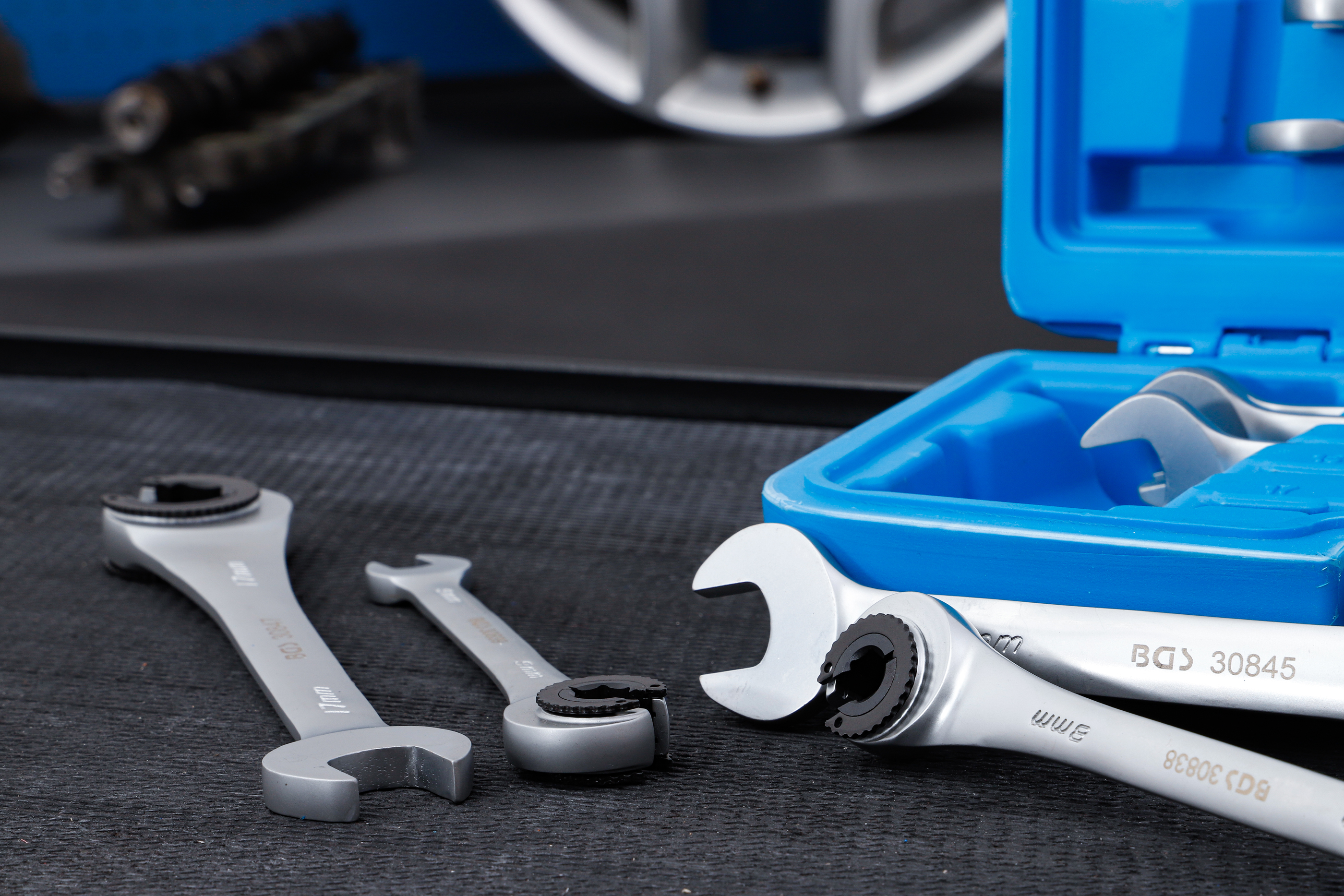 BGS Ratschenring-Maulschlüssel-Satz | offen | SW 8 - 17 mm | 9-tlg.