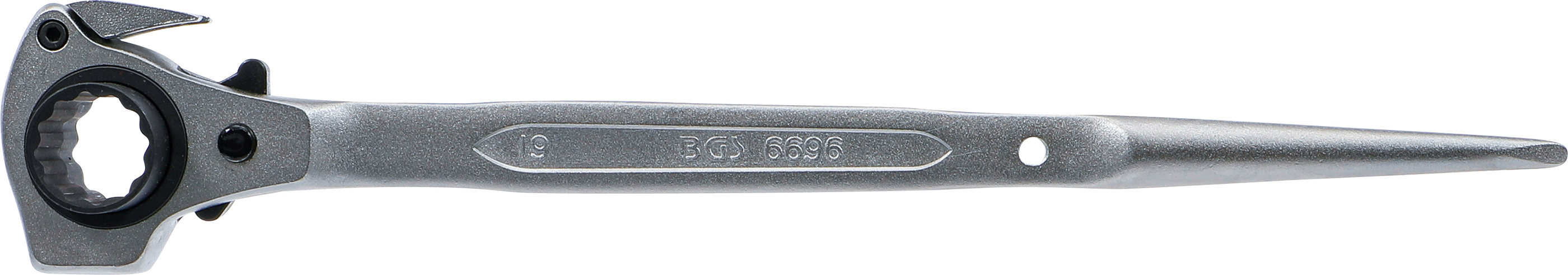 BGS Gerüstbauer-Knarre | 4-in-1 | SW 19 x 22 mm